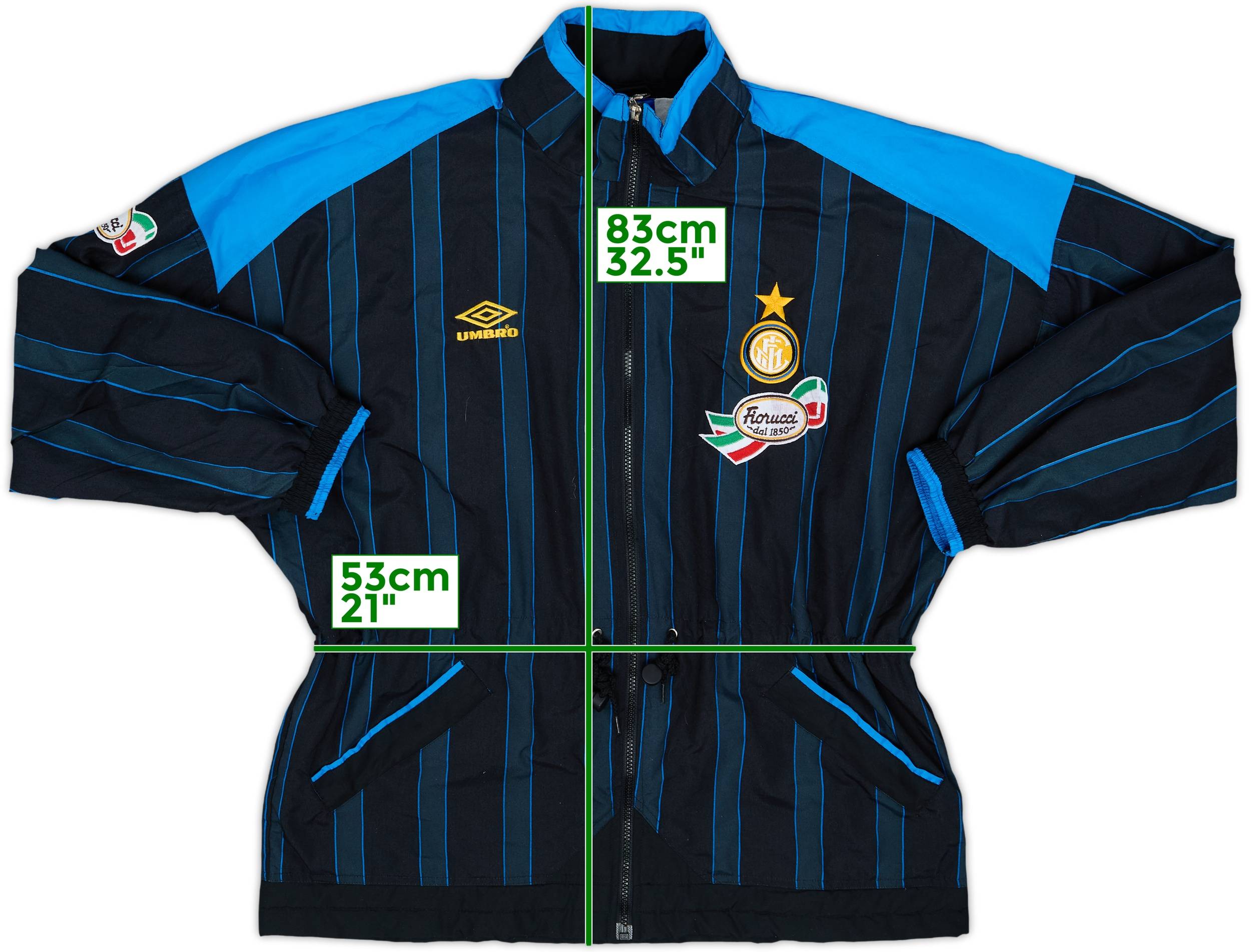 1994-95 Inter Milan Player Issue Umbro Track Jacket - 8/10 - (L)