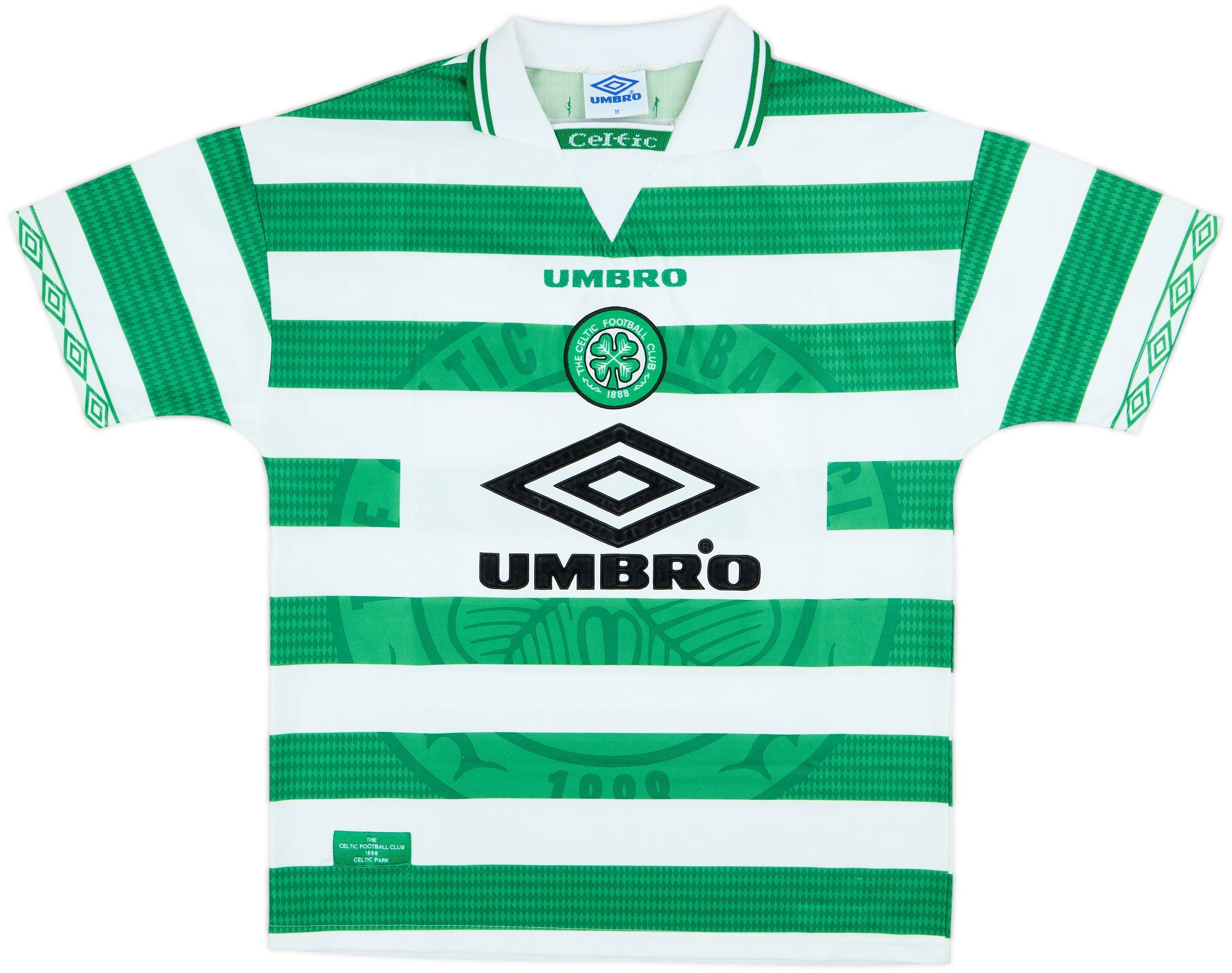 1997-99 Celtic Home Shirt Larsson #7 - 8/10 - (M)