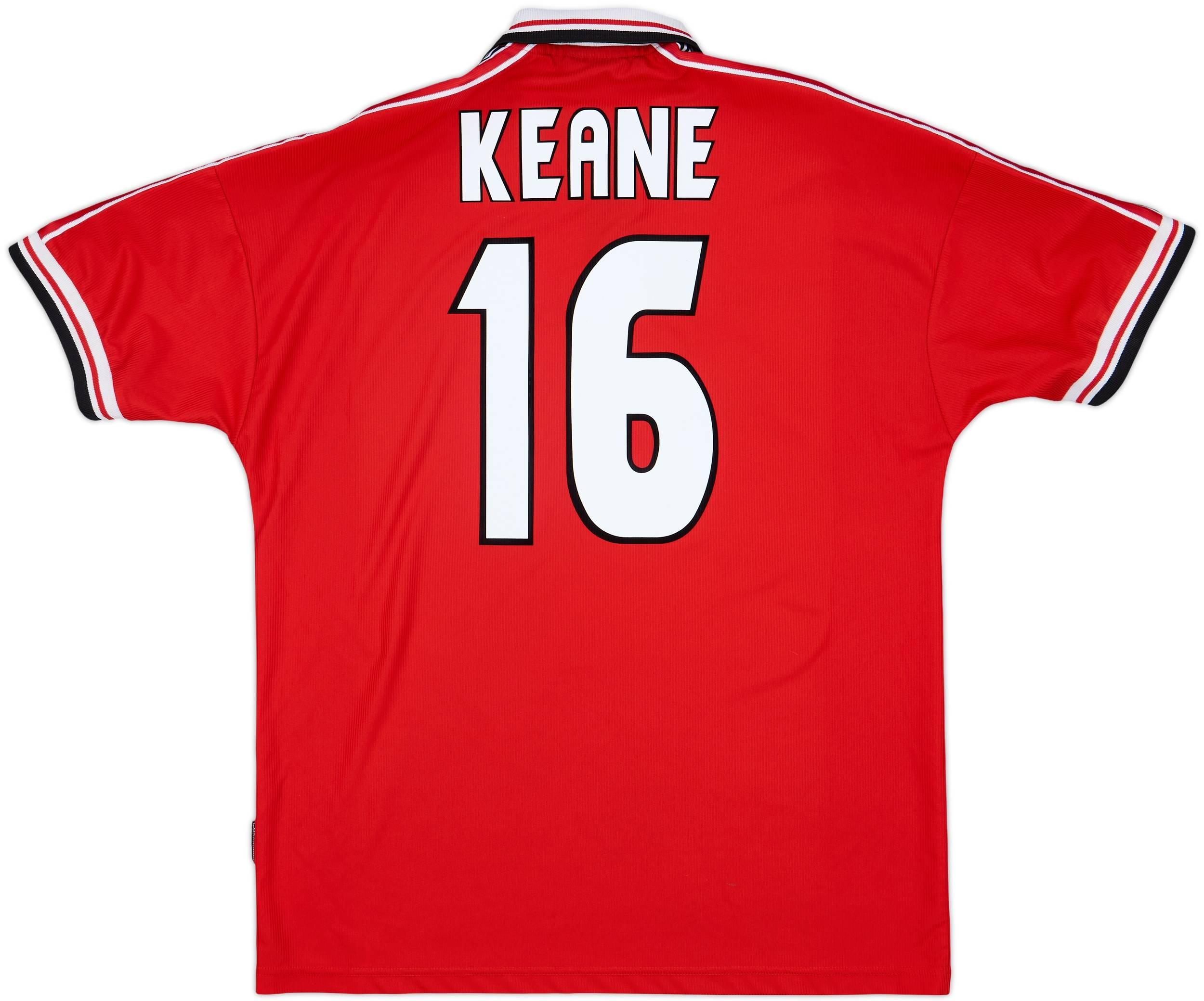1998-00 Manchester United Home Shirt Keane #16 - 7/10 - (XL)