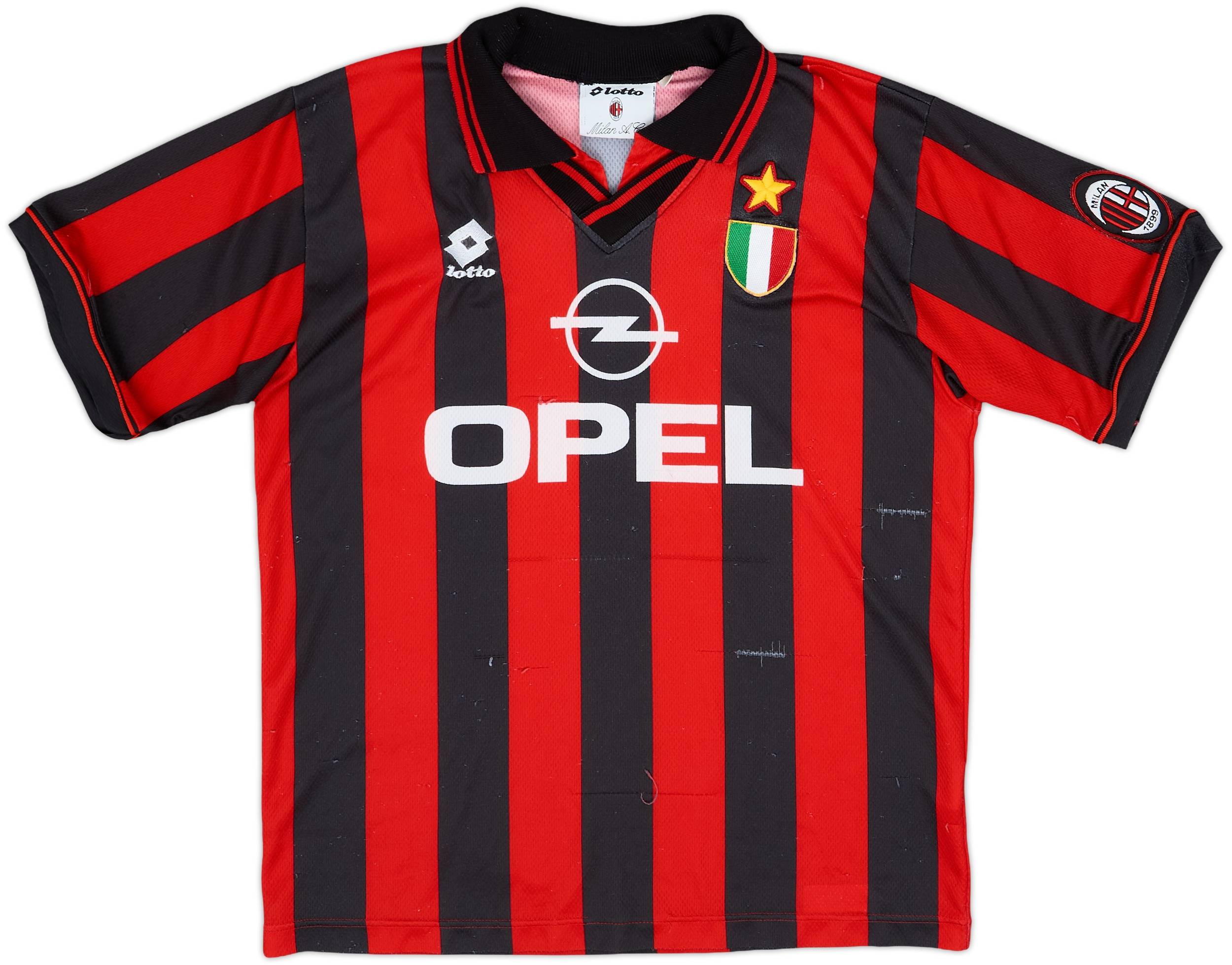 AC Milan 96年モデル 赤黒シャツ 2X Large AC Milan 96年モデル 赤黒シャツ 2X Large 値下げ可 - メルカリ