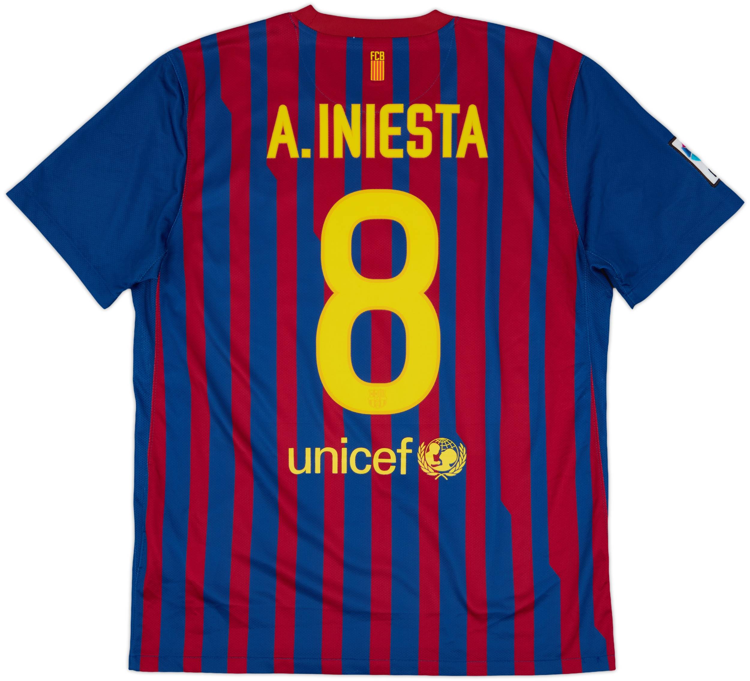 2011-12 Barcelona Home Shirt A.Iniesta #8 - 8/10 - (L)
