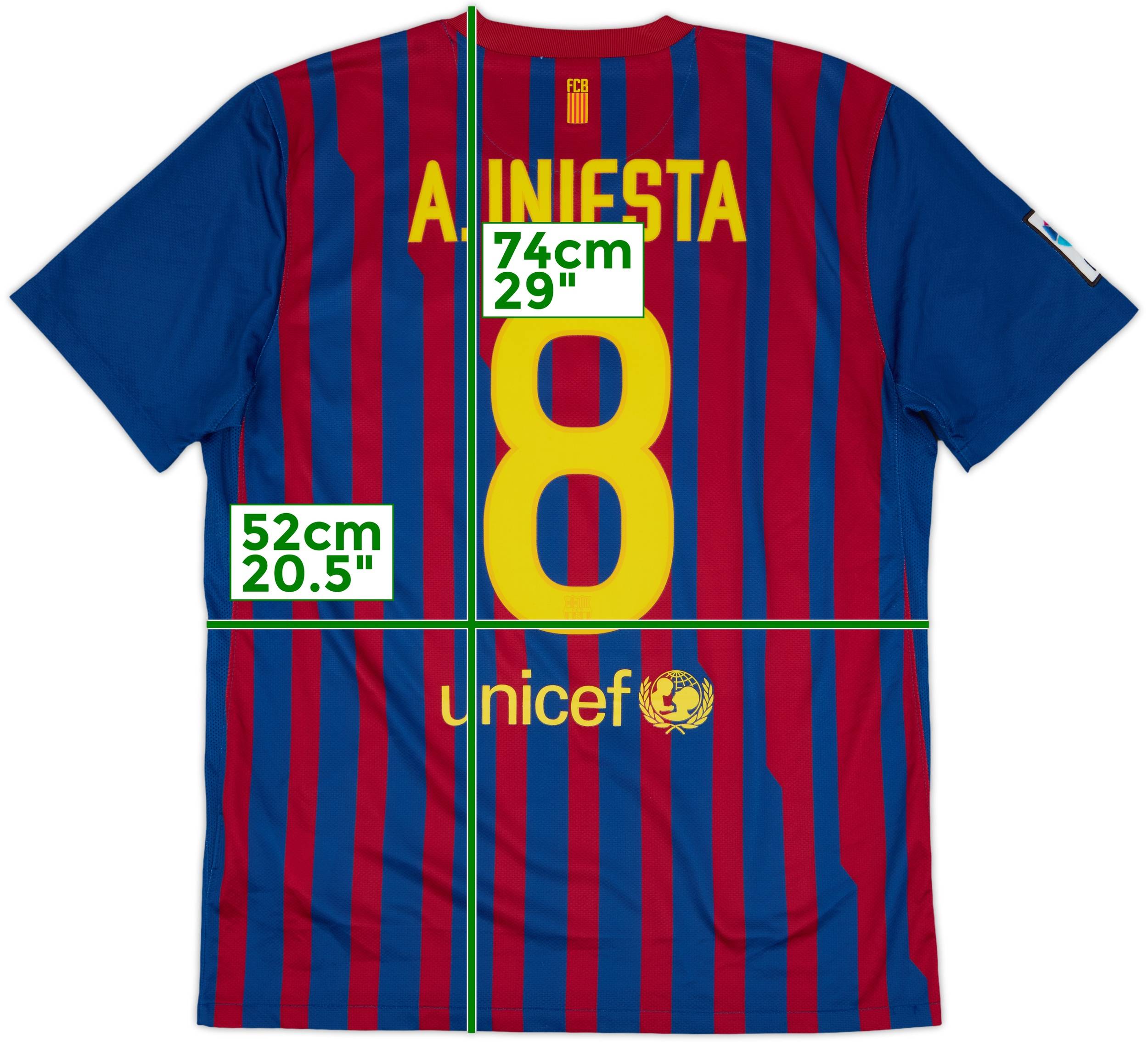 2011-12 Barcelona Home Shirt A.Iniesta #8 - 8/10 - (L)