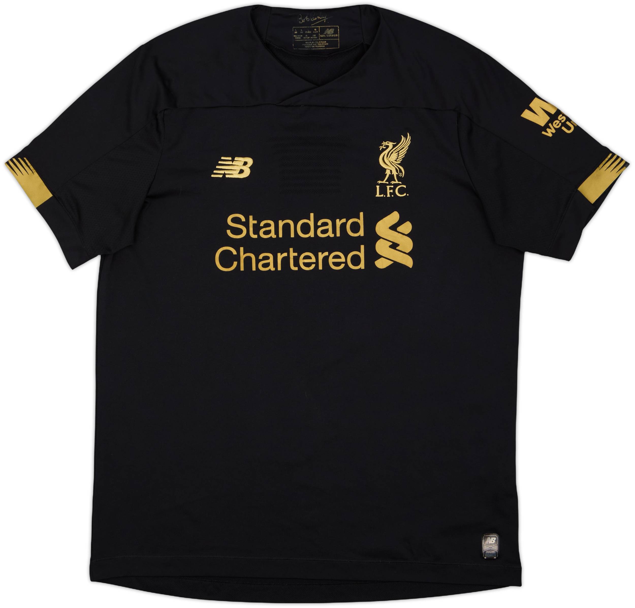 リバプールFC A. BECKER ブラック　ゴールド 2019-20 Liverpool GK S/S Shirt A.Becker #1 - 7/10 - (L)