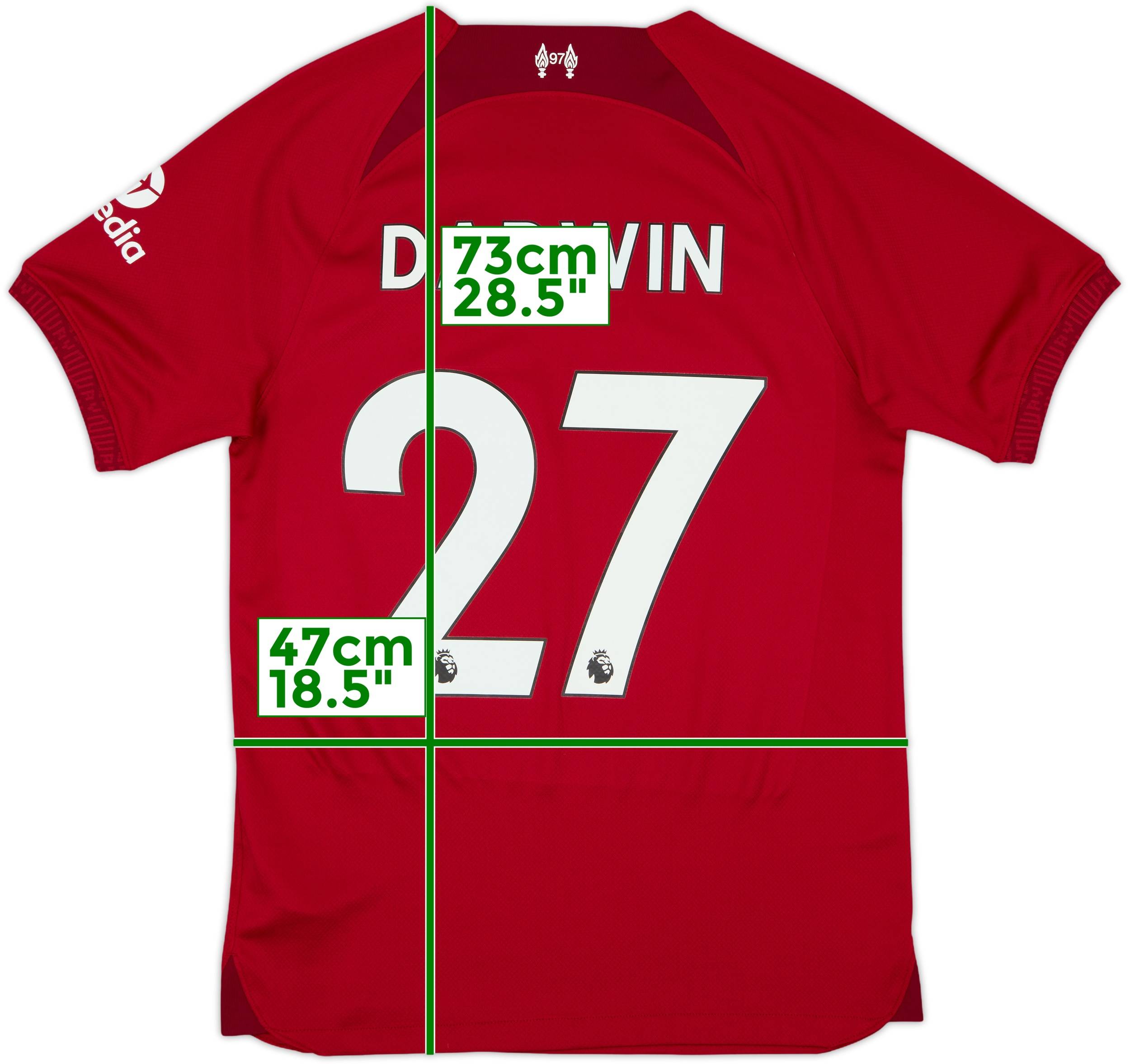 Liverpool FC DRI-FIT シャツ Darwin 27 2022-23 Liverpool Home Shirt Darwin #27 - 9/10 - (S)