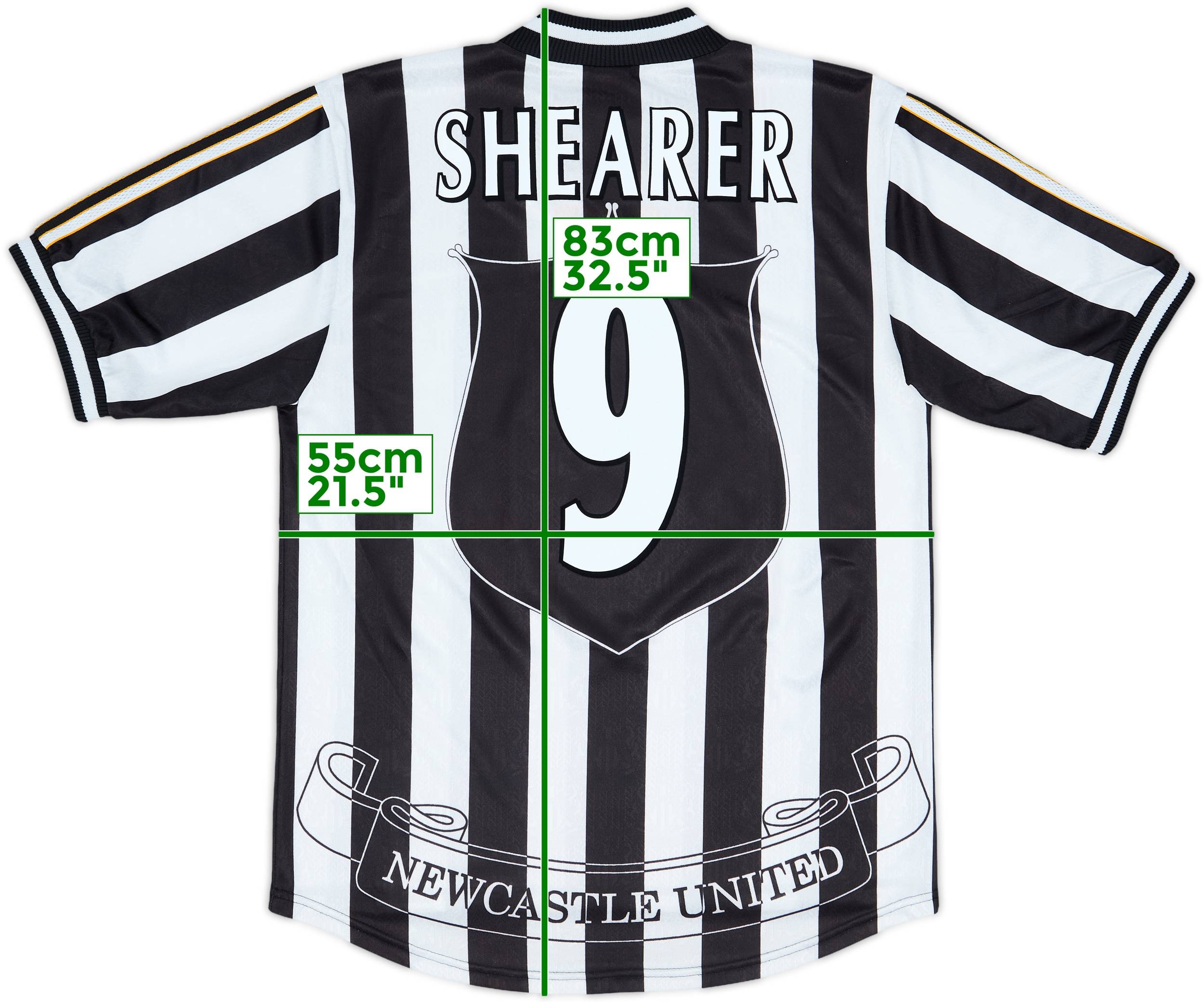 1997-99 Newcastle Home Shirt Shearer #9 - 9/10 - (M)