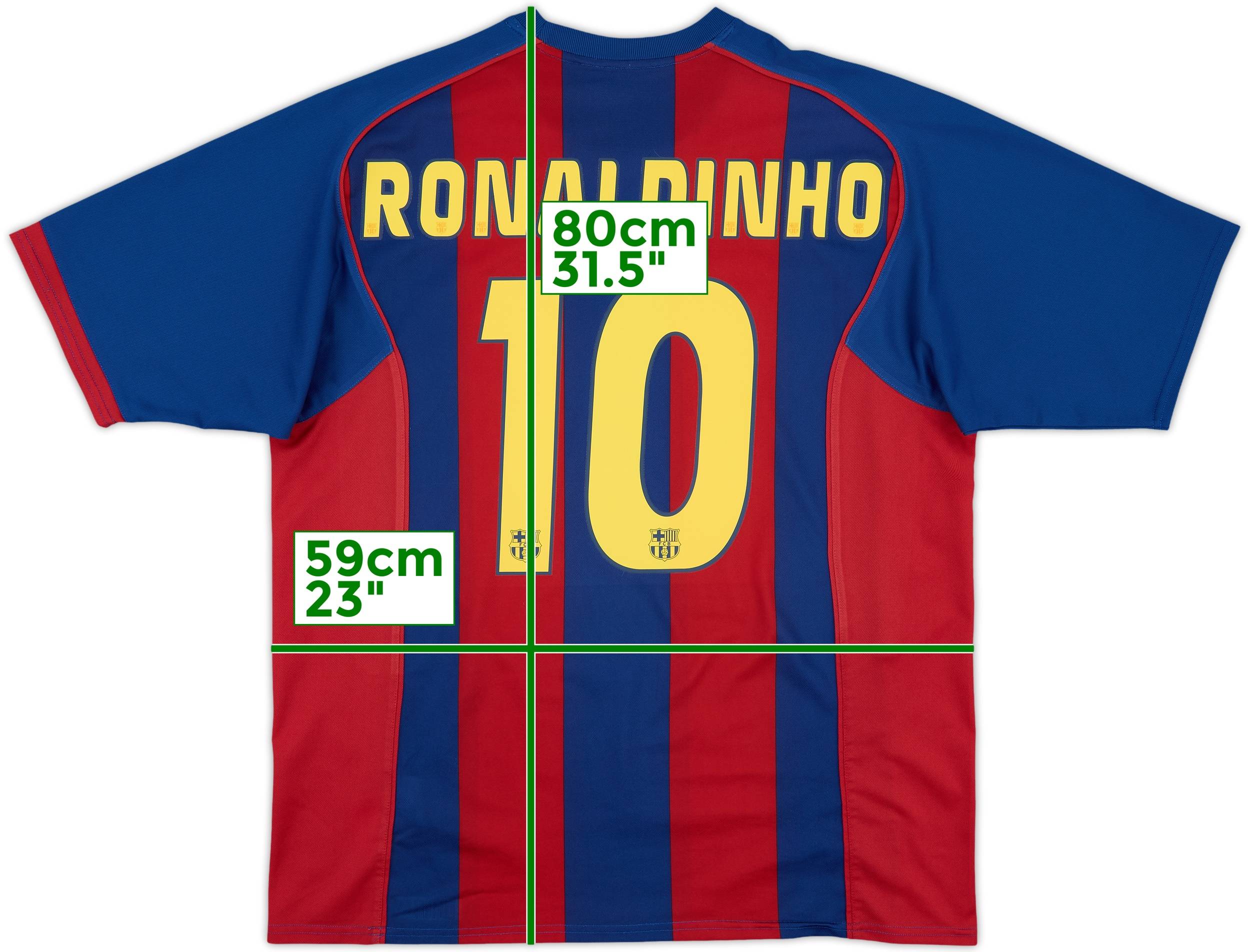 2004-05 Barcelona Basic Home Shirt Ronaldinho #10 - 9/10 - (L)