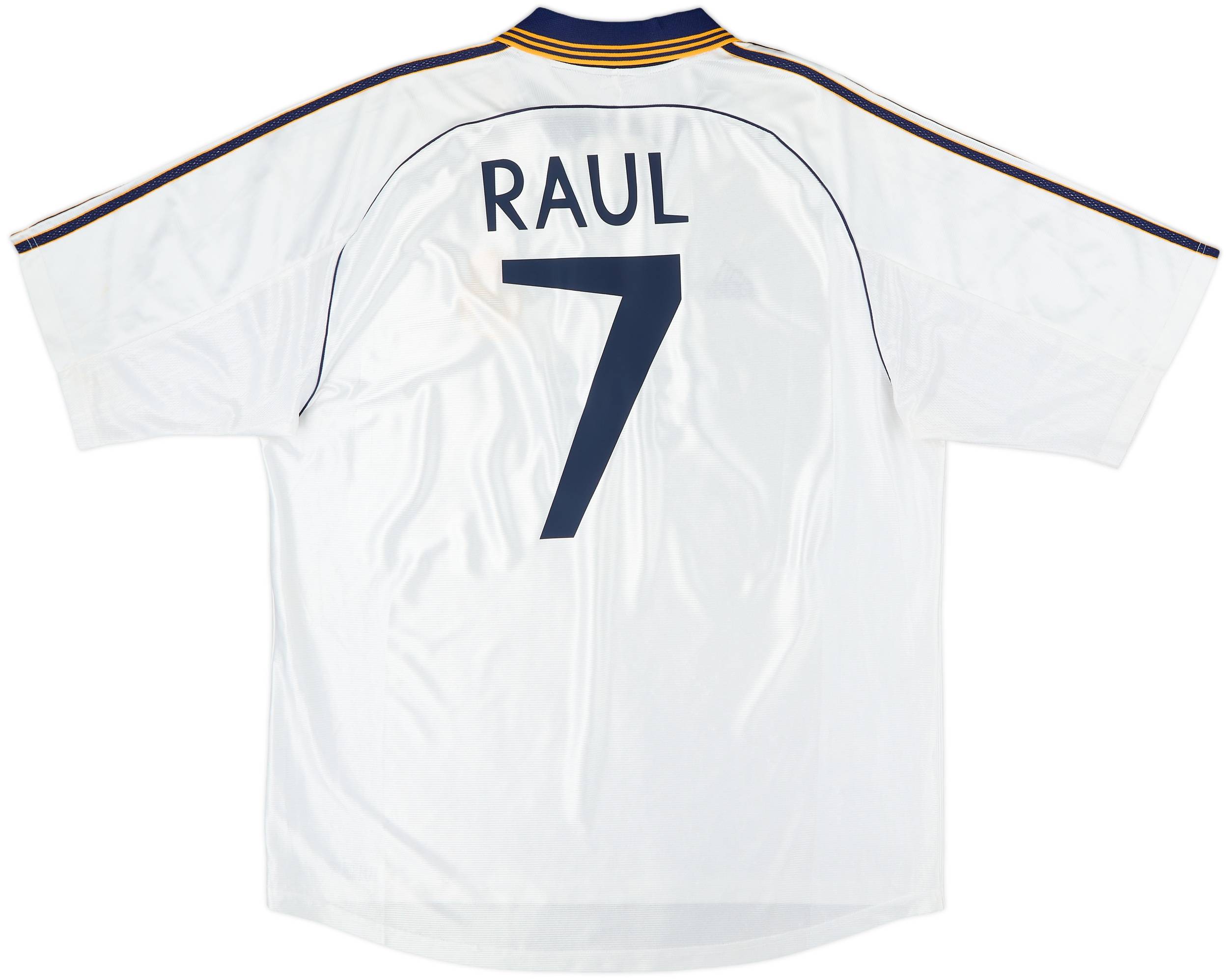 1998-00 Real Madrid Home Shirt Raul #7 - 9/10 - (XL)