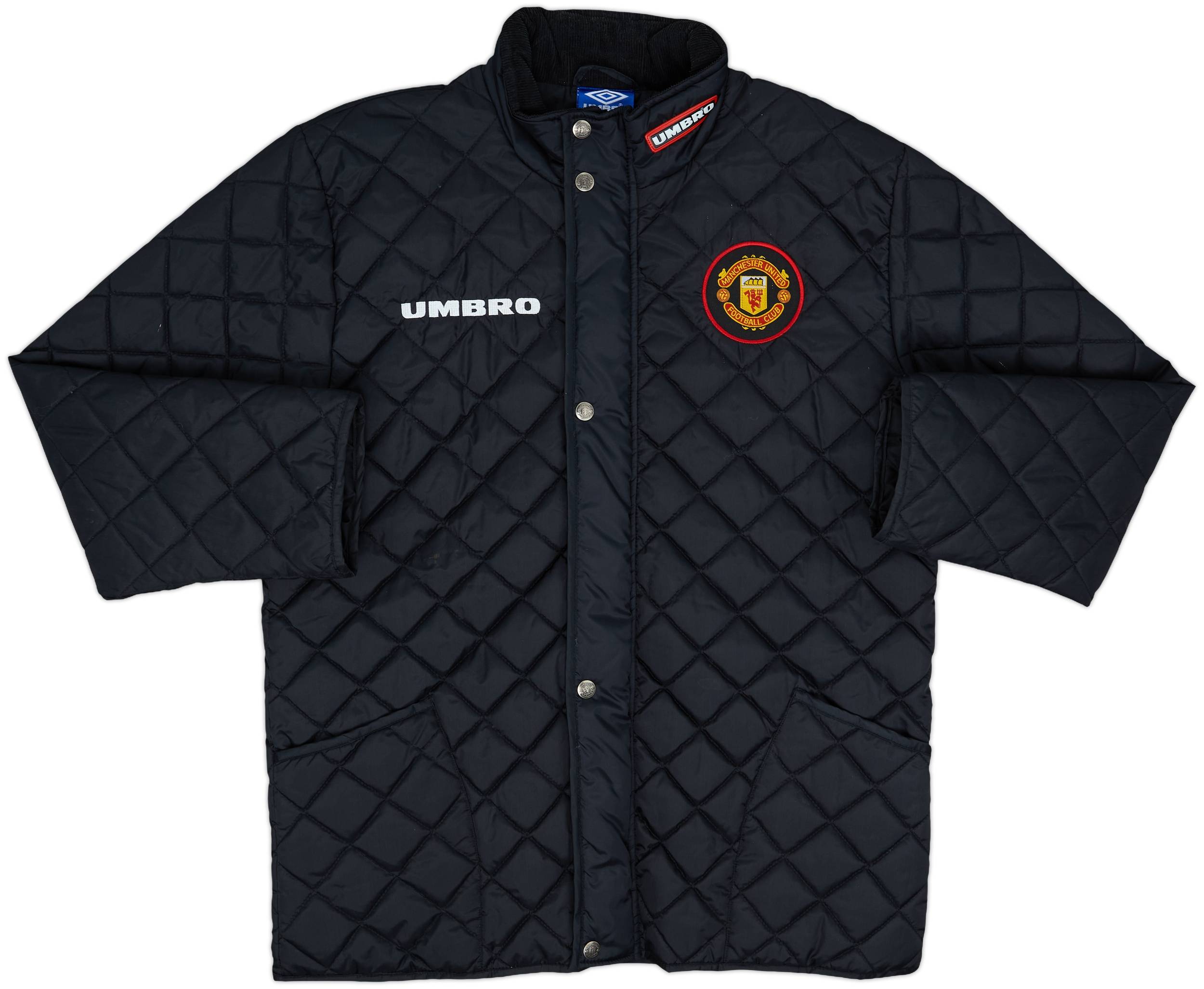 1996-97 Manchester United Umbro Quilted Jacket - 8/10 - (L)