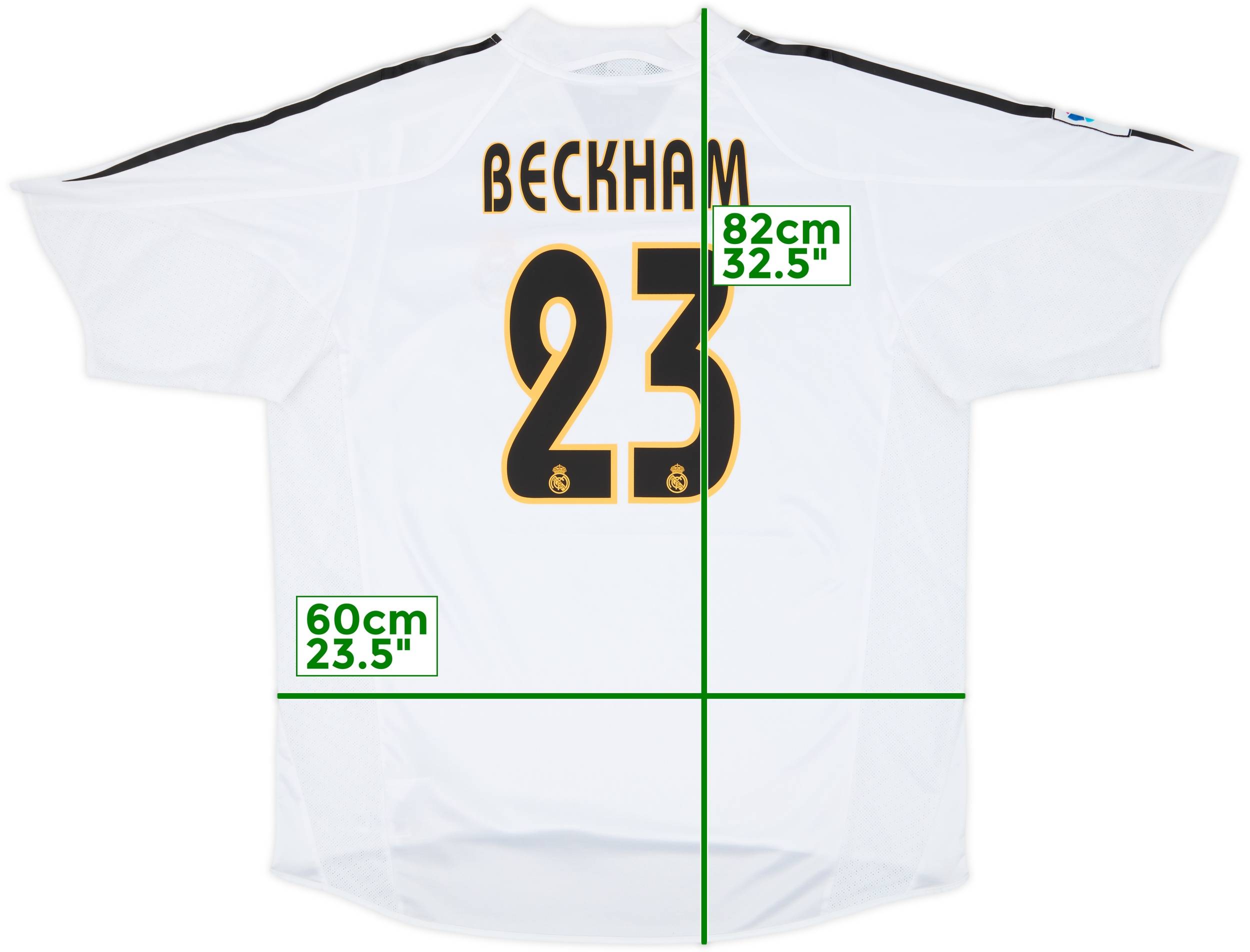 Real Madrid BECKHAM 23 シャツ 2004-05 Real Madrid Home Shirt Beckham #23 - 8/10 - (XL)