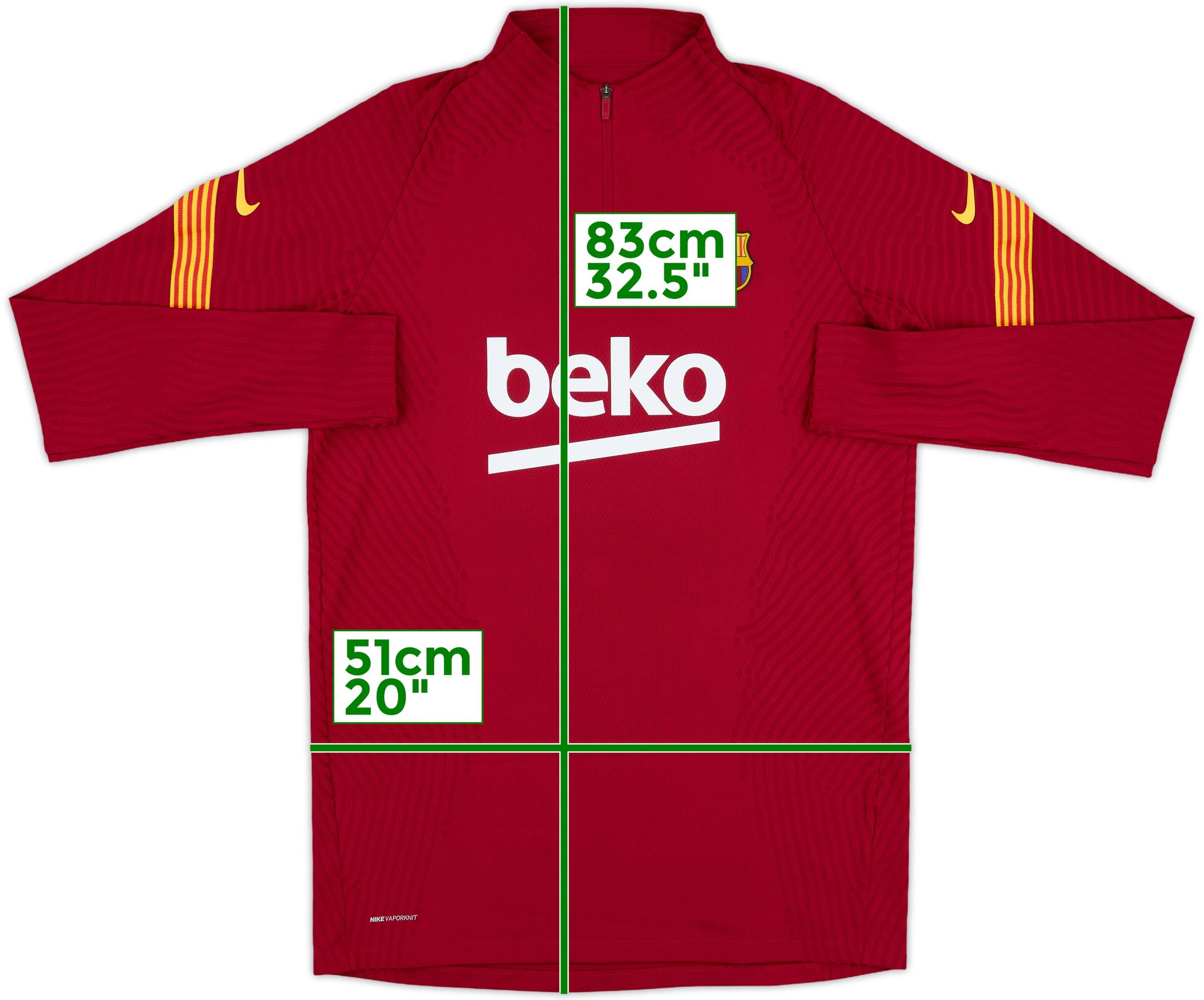 2020-21 Barcelona Nike Vaporknit 1/4 Zip Drill Top - 8/10 - (L)