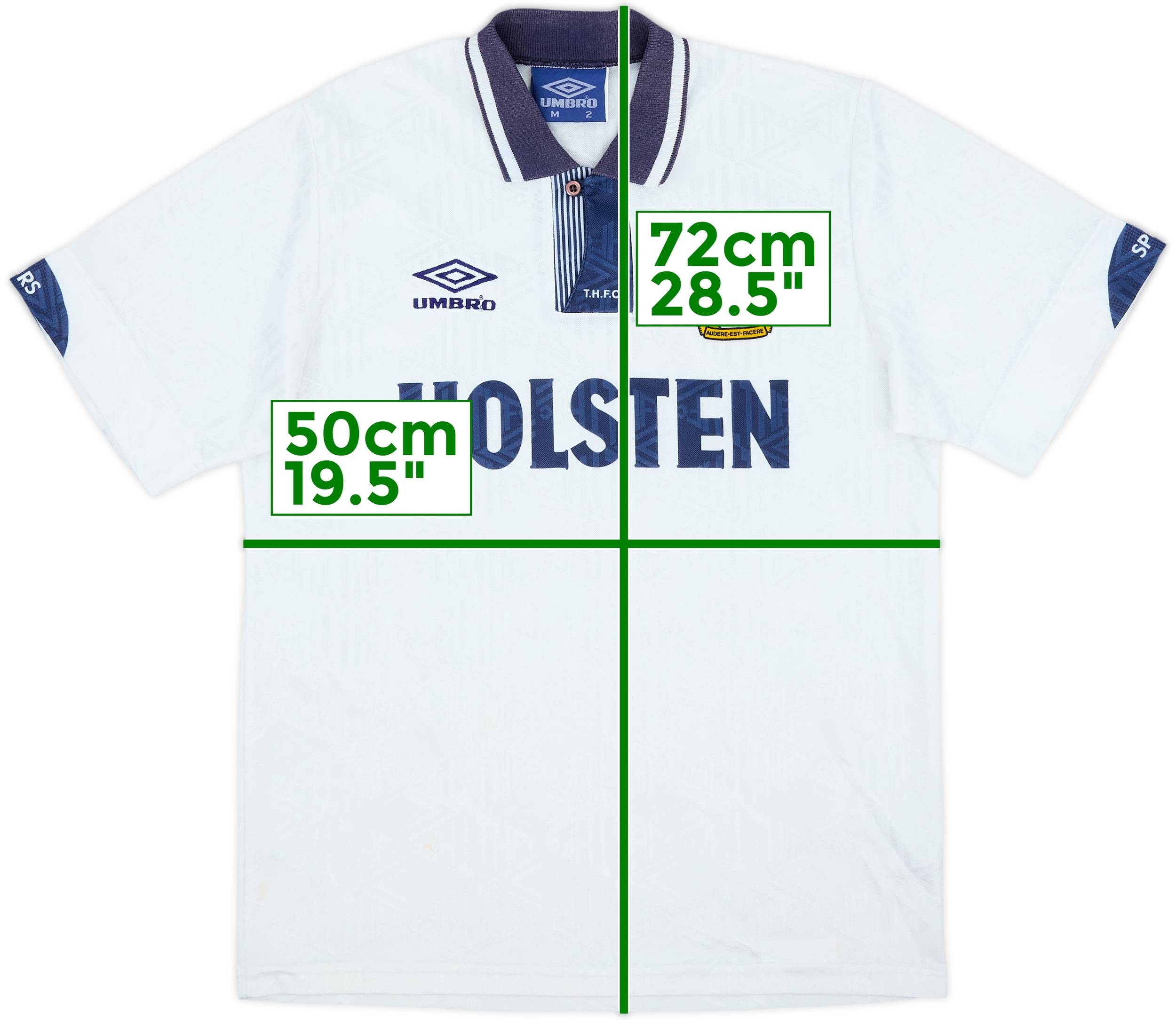 1991-93 Tottenham Home Shirt - 8/10 - (M)