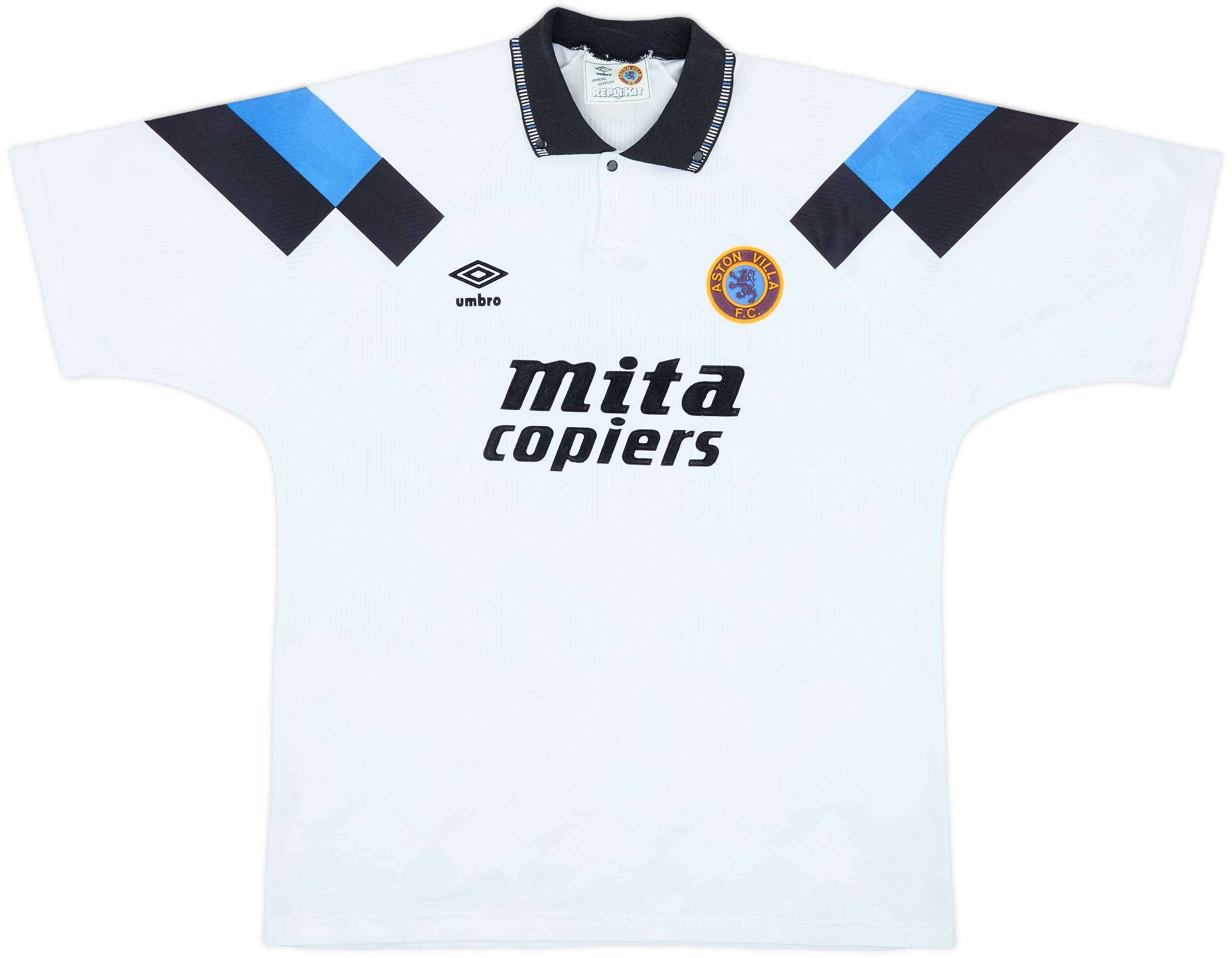 ウェア 90s umbro Aston Villa uniform shirt y2k 1990-92 Aston Villa Away Shirt - 8/10 - (XL)