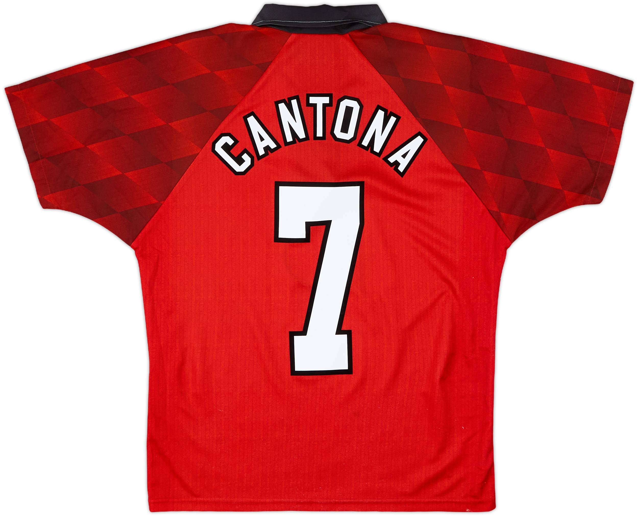 1996-98 Manchester United Home Shirt Cantona #7 - 8/10 - (Y)