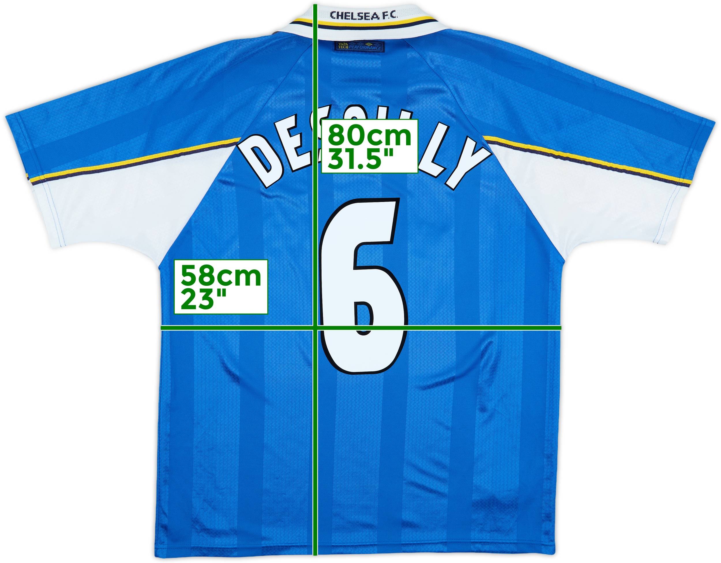 1997-99 Chelsea Home Shirt Desailly #6 - 8/10 - (XL)