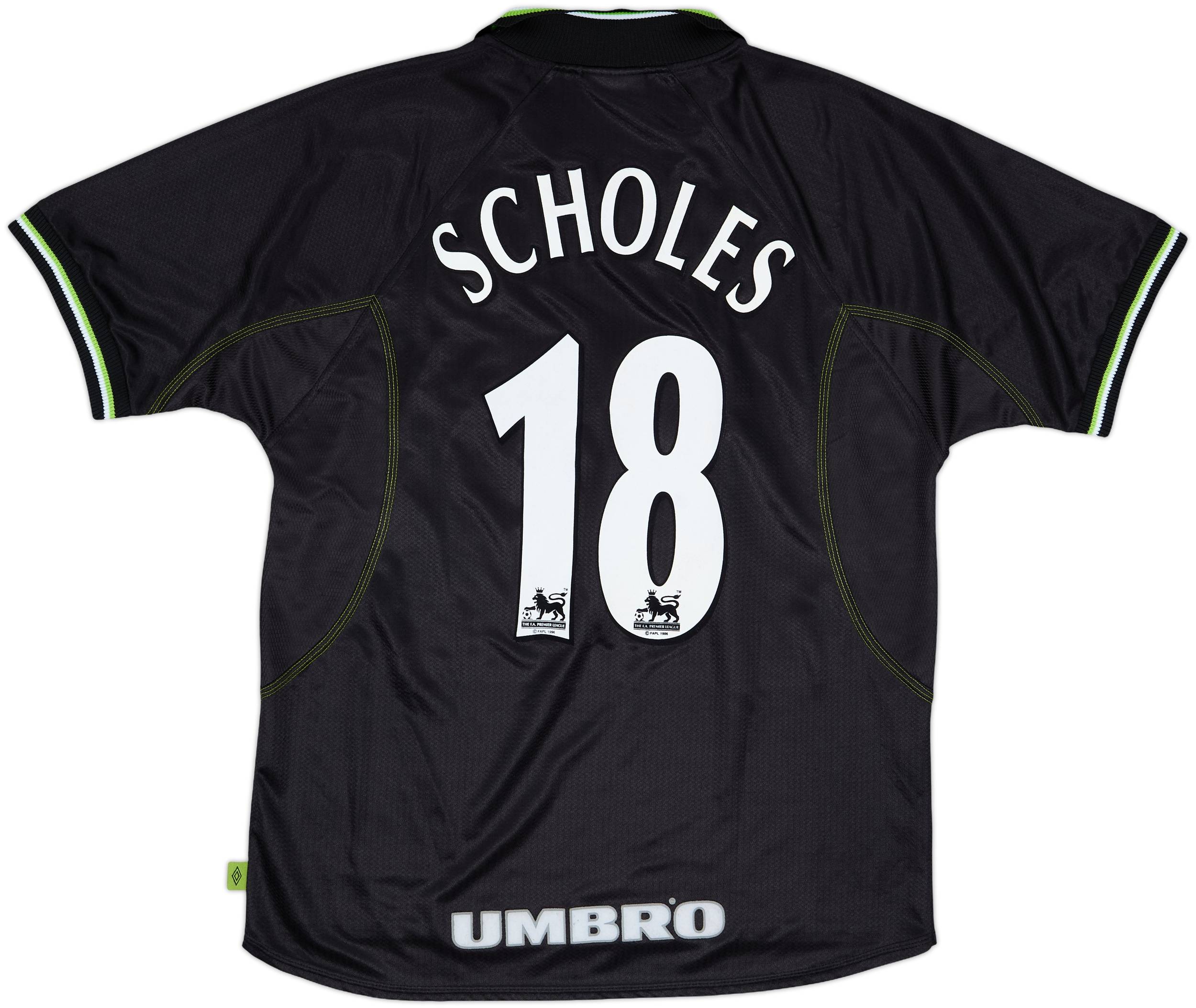 1998-99 Manchester United Third Shirt Scholes #18 - 8/10 - (L)