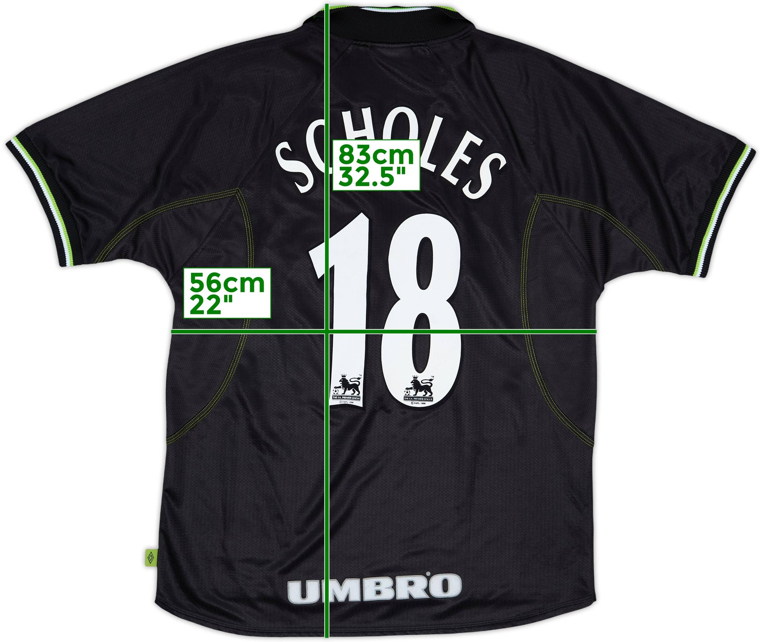 1998-99 Manchester United Third Shirt Scholes #18 - 8/10 - (L)