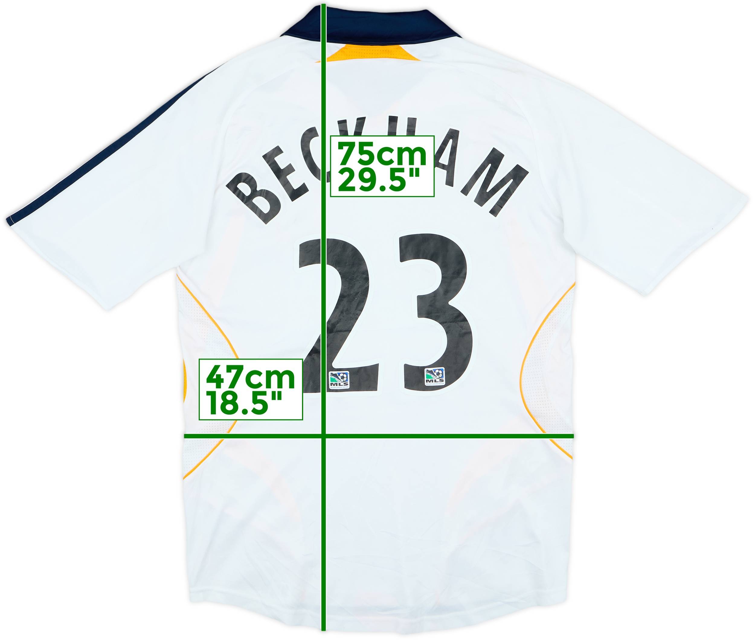 2007-08 LA Galaxy Home Shirt Beckham #23 - 3/10 - (S)