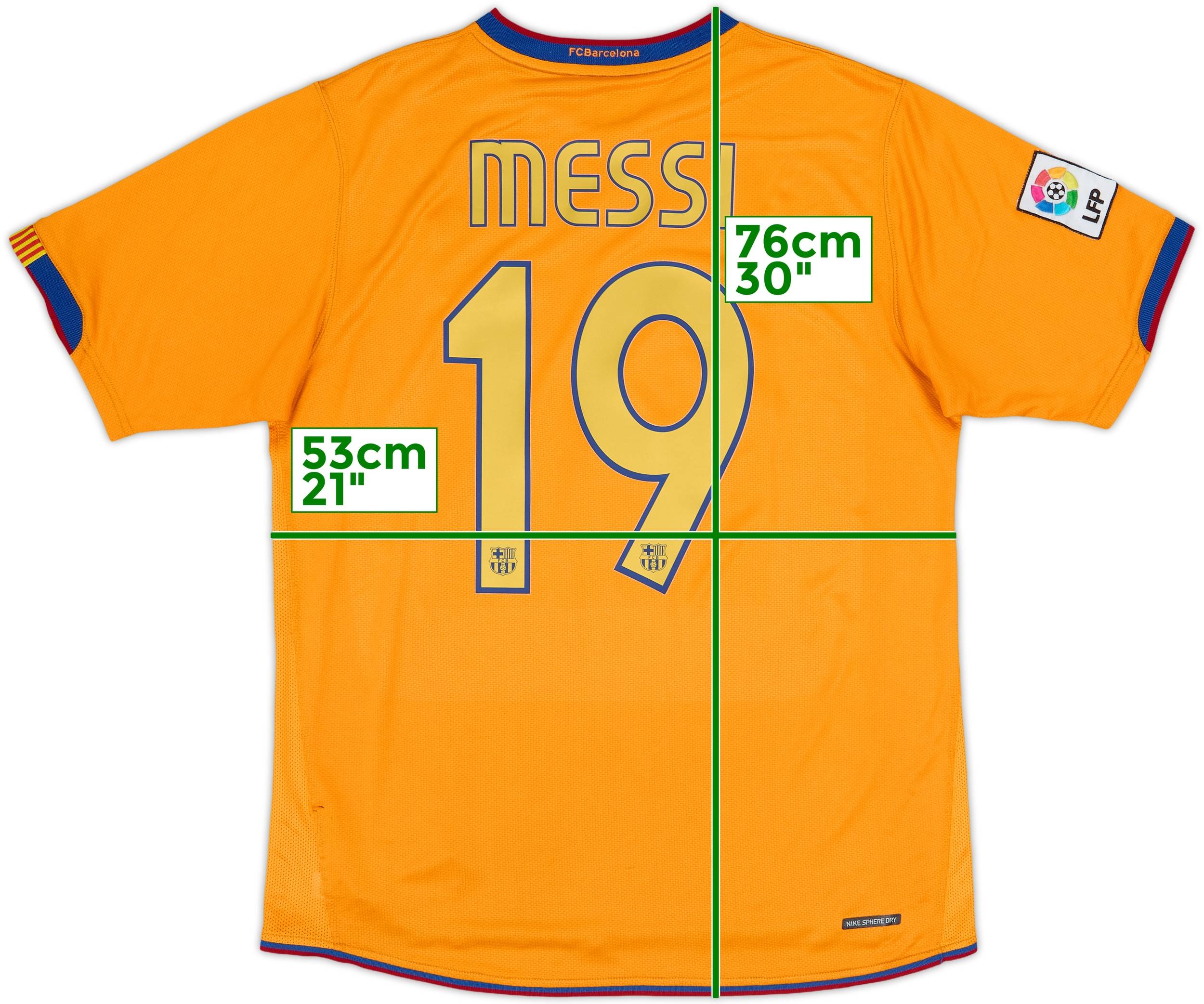 2006-08 Barcelona Away Shirt Messi #19 - 8/10 - (M)