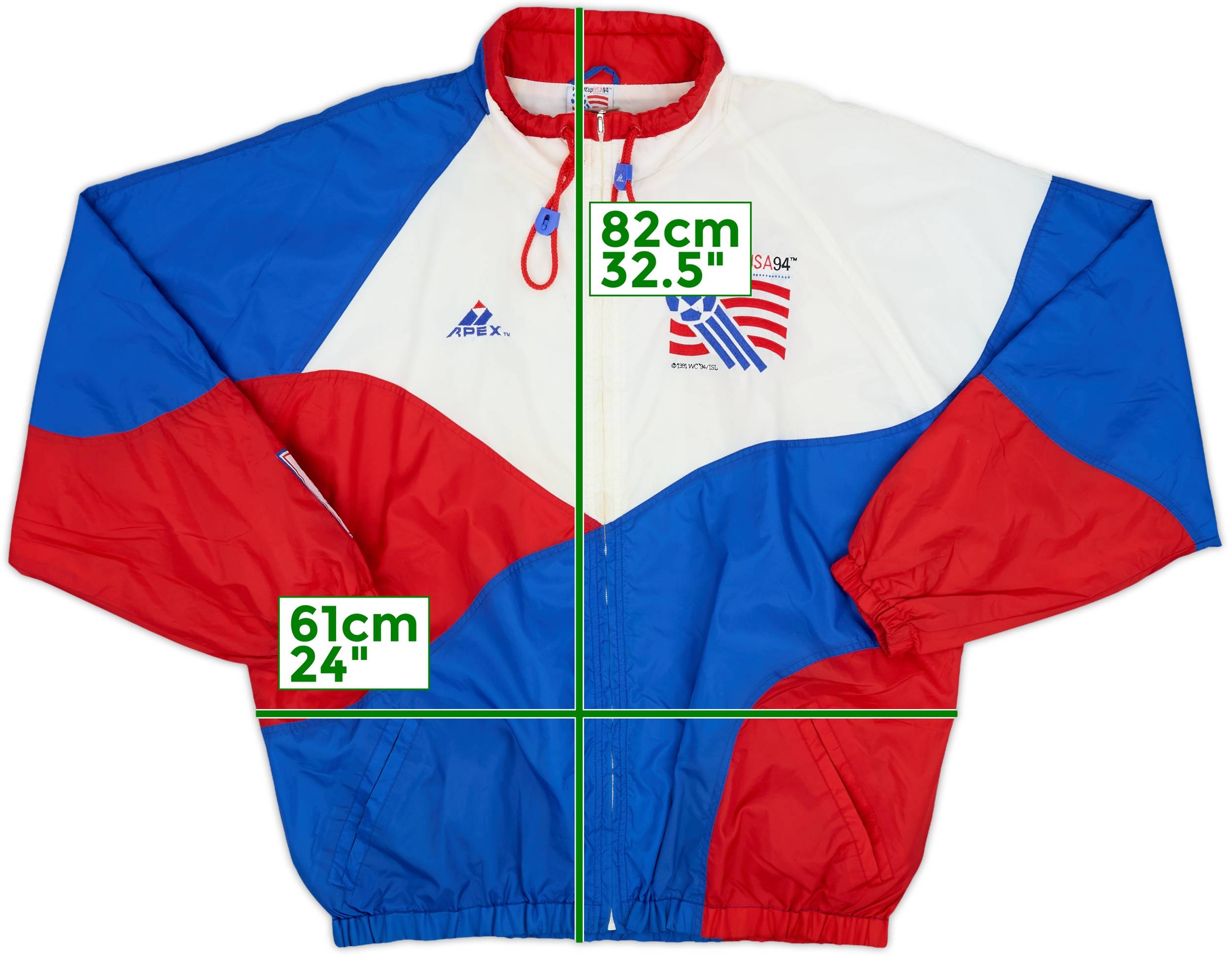 1994 World Cup USA 94 Apex Track Jacket - 7/10 - (XL)