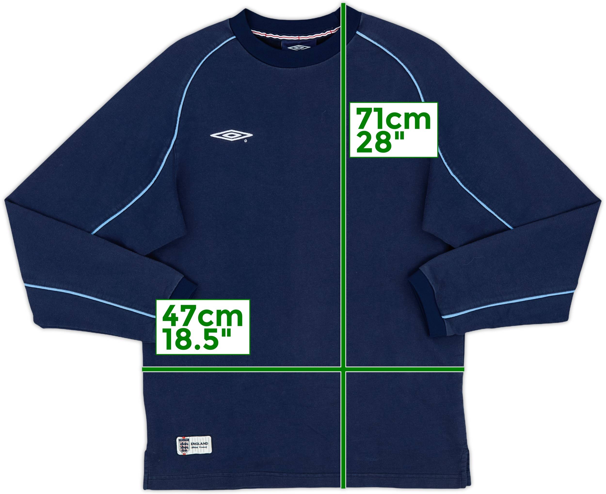 2000-02 England Umbro Sweat Top - 7/10 - (M)