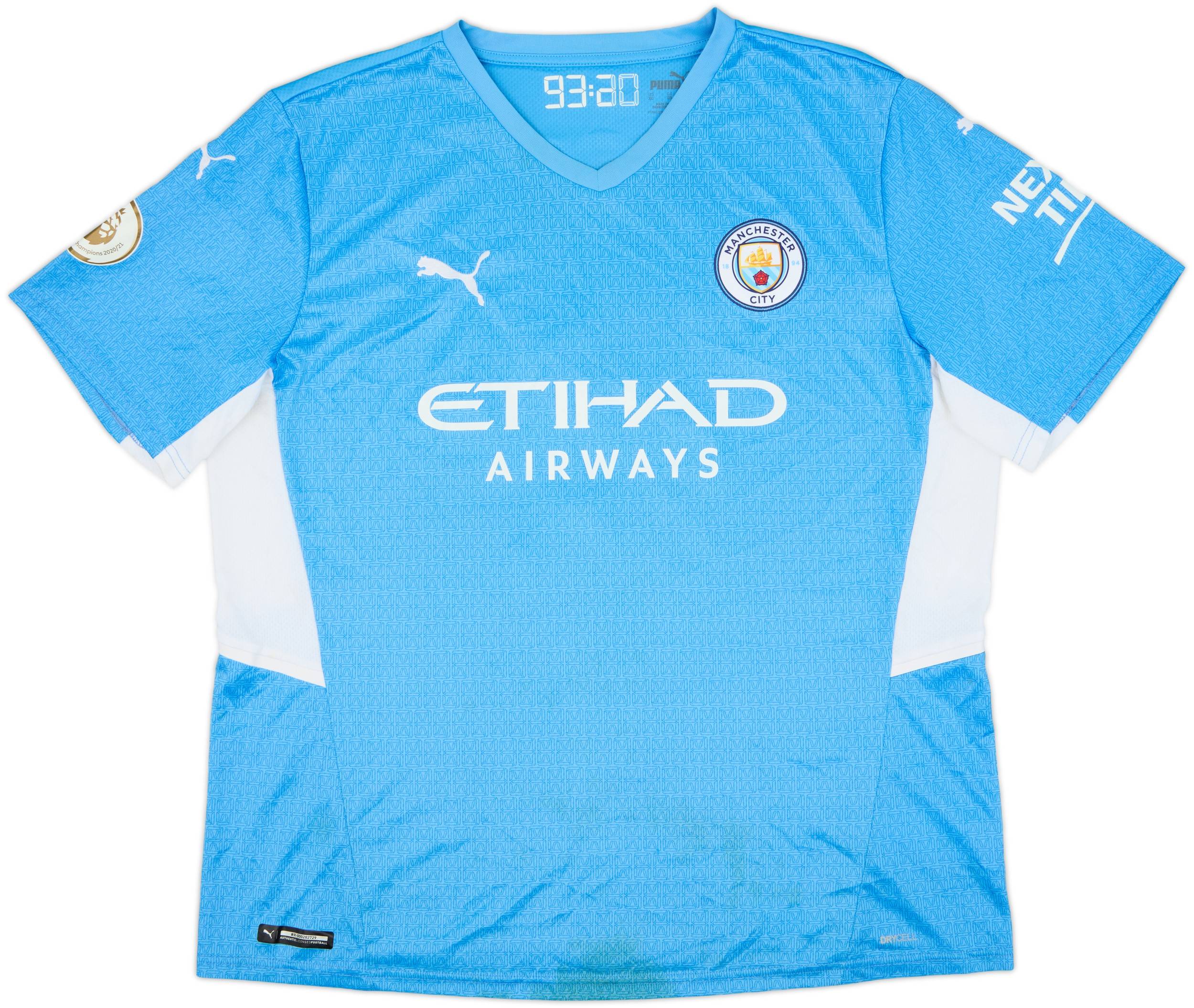 2021-22 Manchester City Home Shirt Grealish #10 - 8/10 - (XL)