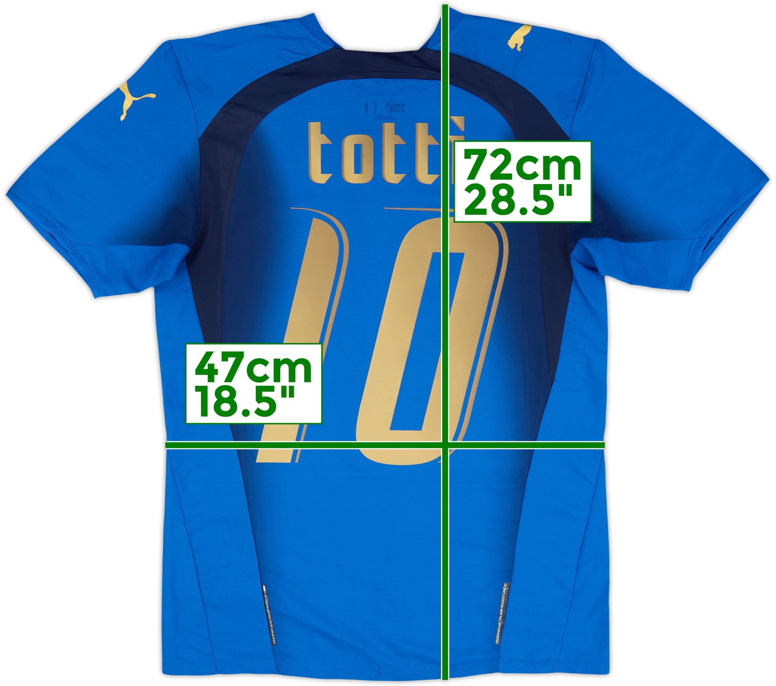 2006 Italy Home Shirt Totti #10 - 8/10 - (XS)