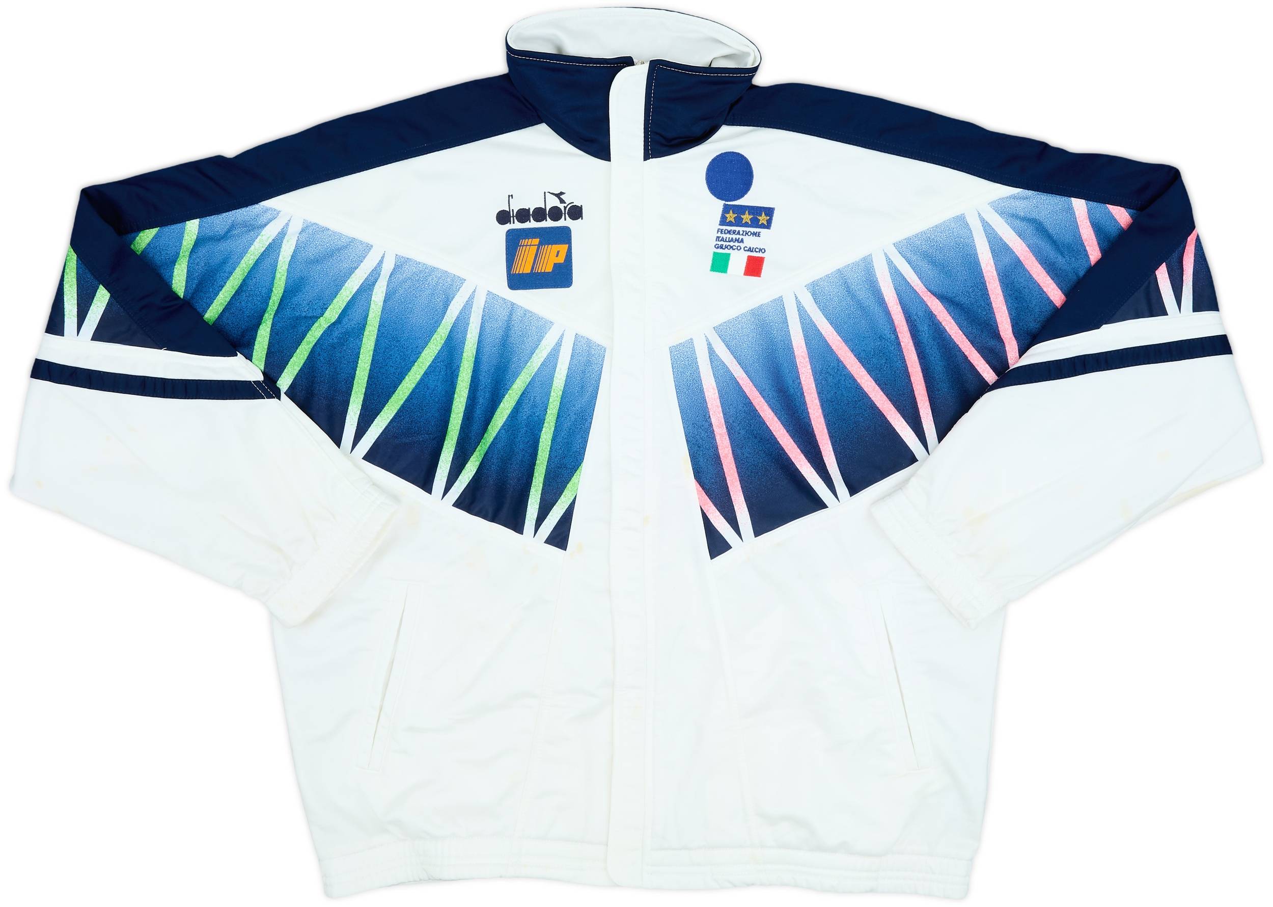 希少 ディアドラ 1994 イタリア代表 トラックジャケット 0-50-682 1994 Italy Diadora Track Jacket - 5/10 - (M)