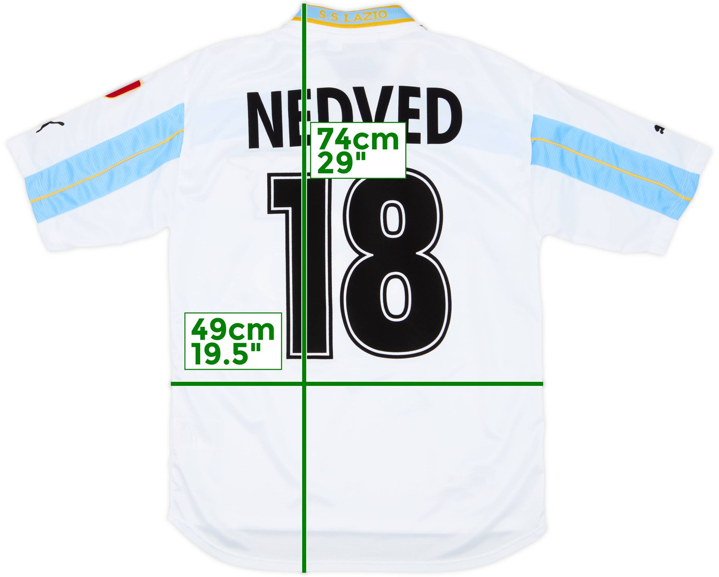 1999-00 Lazio Centenary Home Shirt Nedved #18 - 8/10 - (S)
