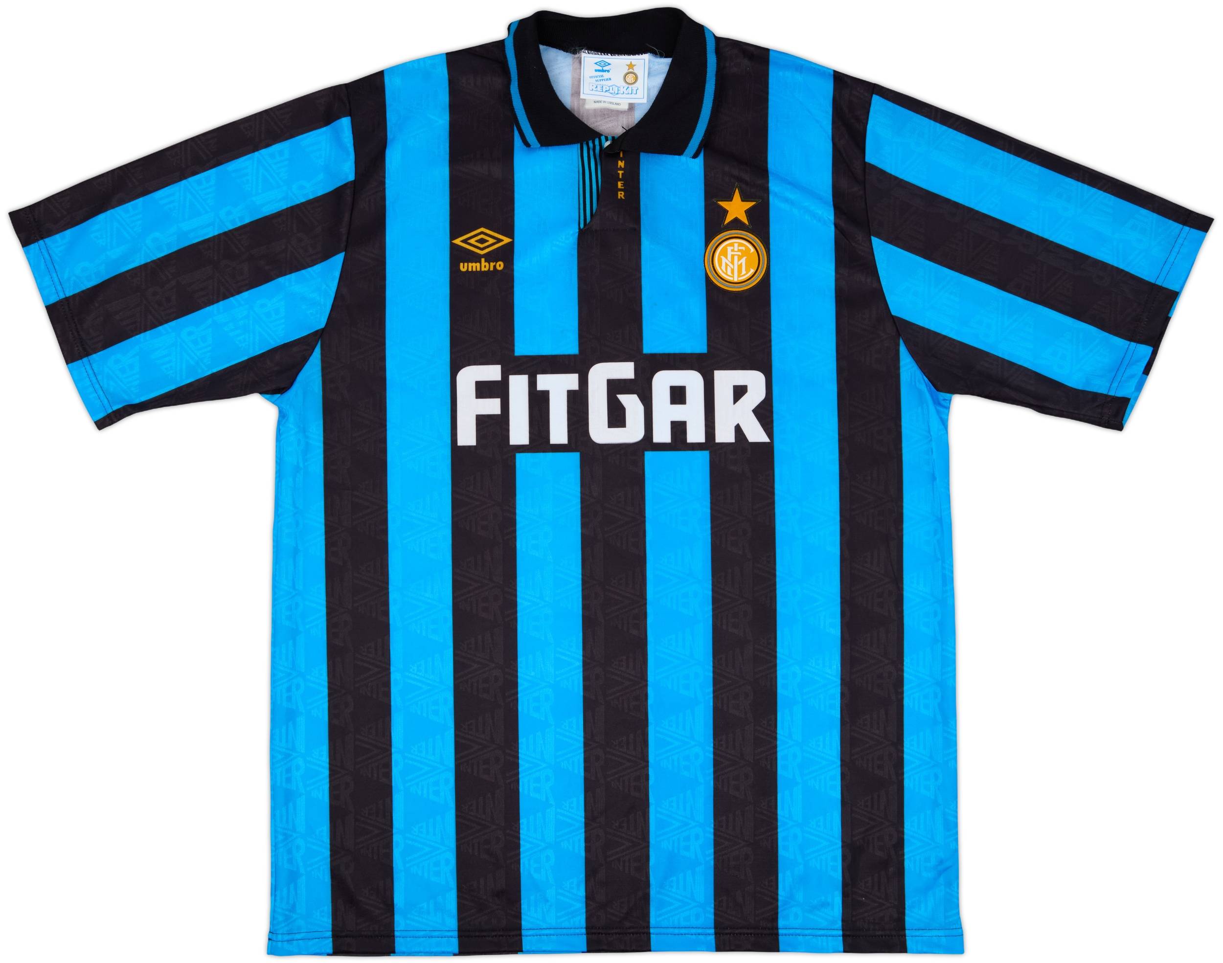 1991-92 Inter Milan Home Shirt #8 - 8/10 - (XL)