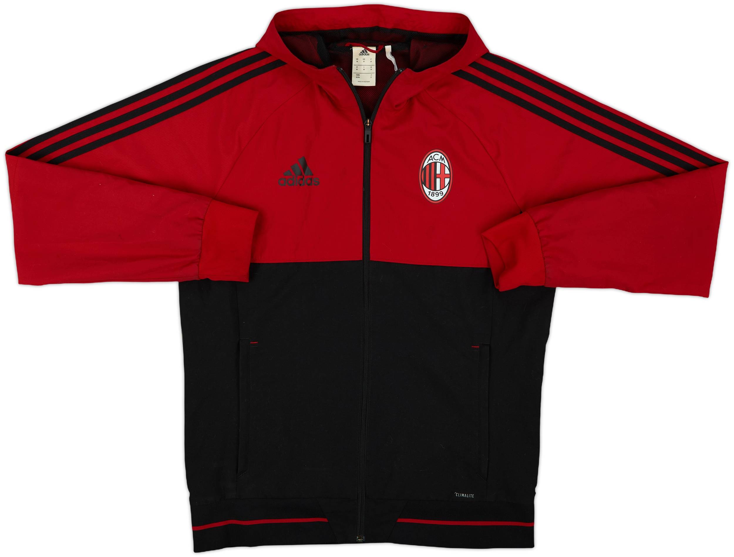 2017-18 AC Milan adidas Hooded Track Jacket - 7/10 - (M)