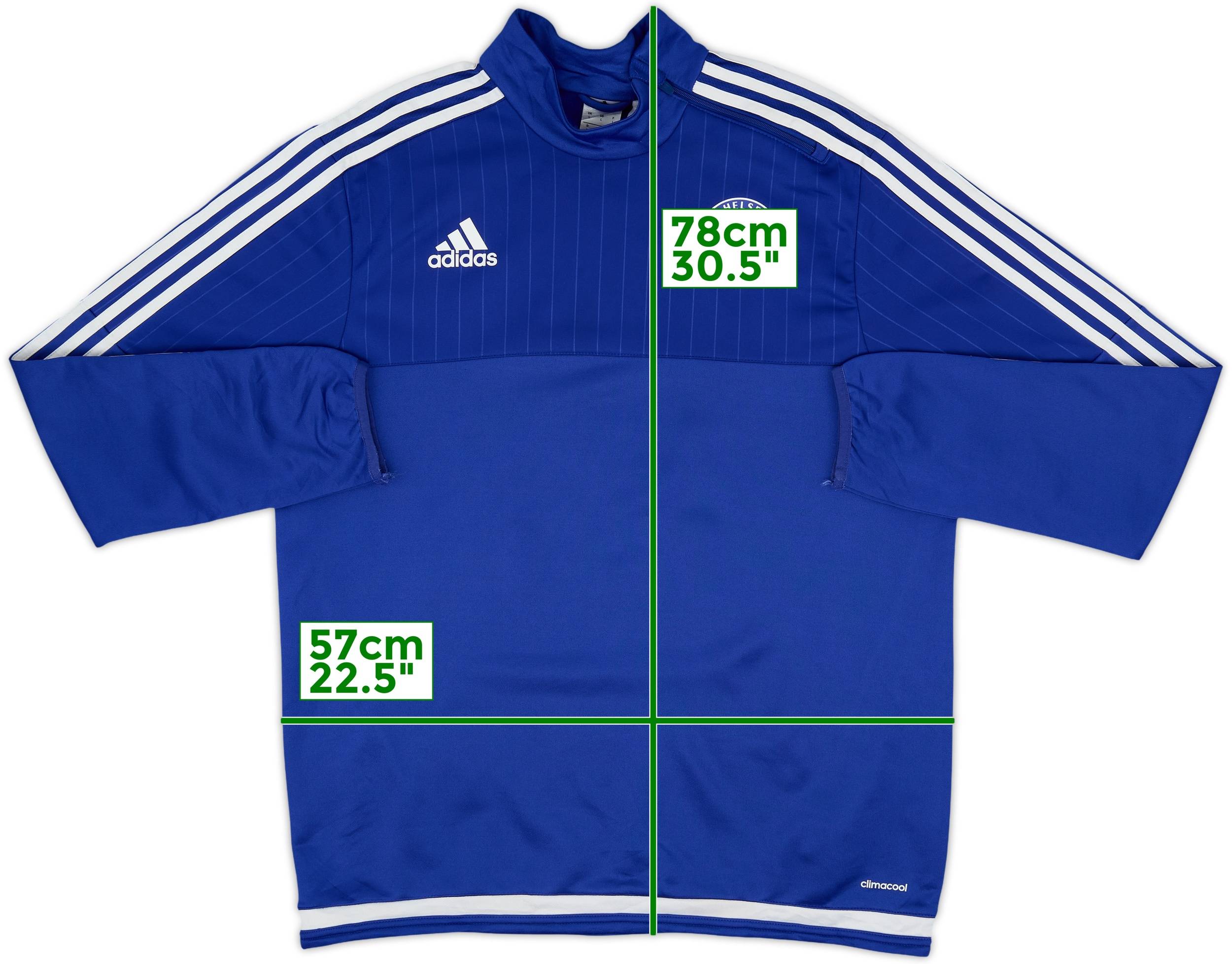 2015-16 Chelsea adidas 1/4 Zip Drill Top - 8/10 - (L)