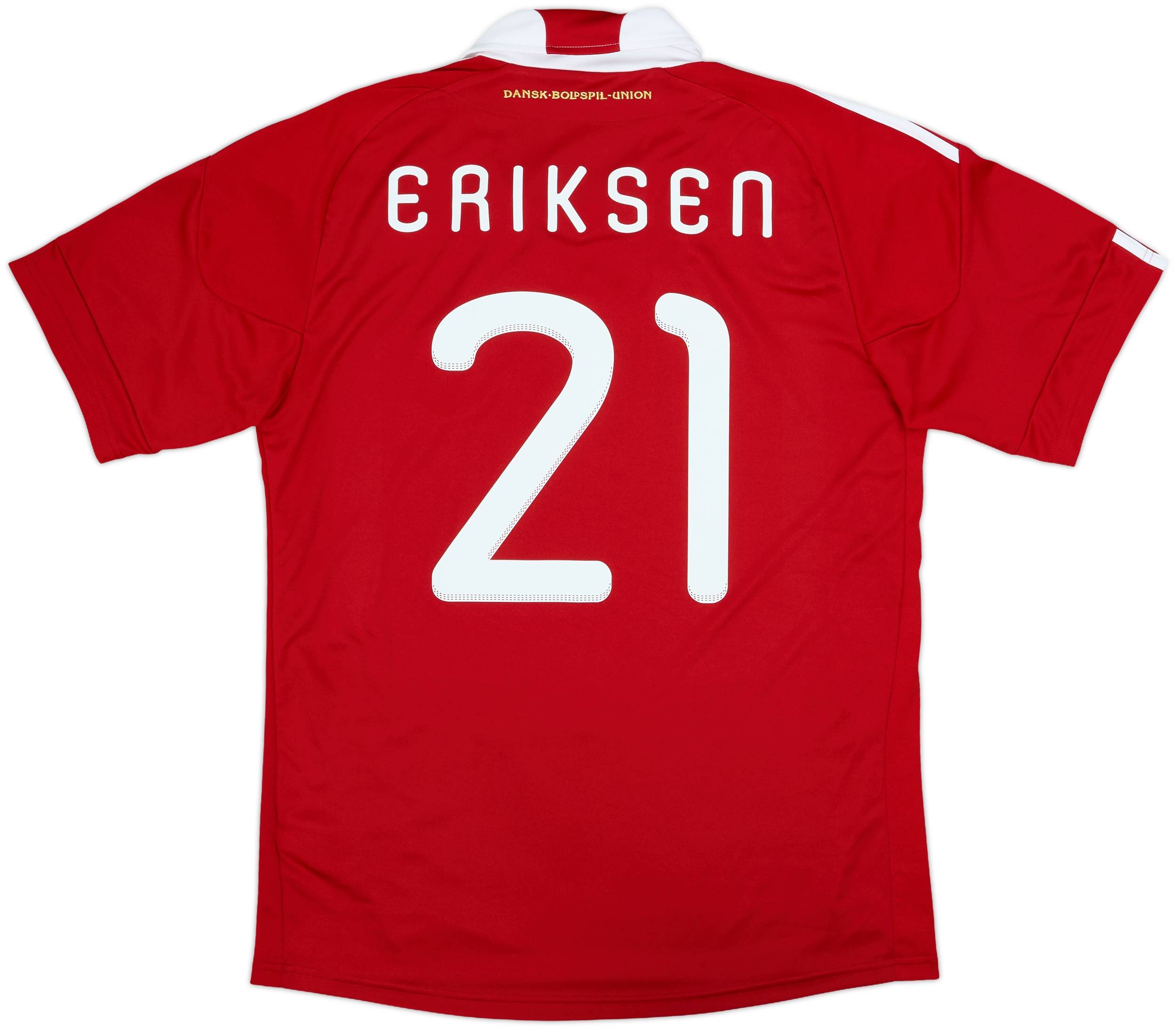2010-11 Denmark Home Shirt Eriksen #21 - 8/10 - (M)