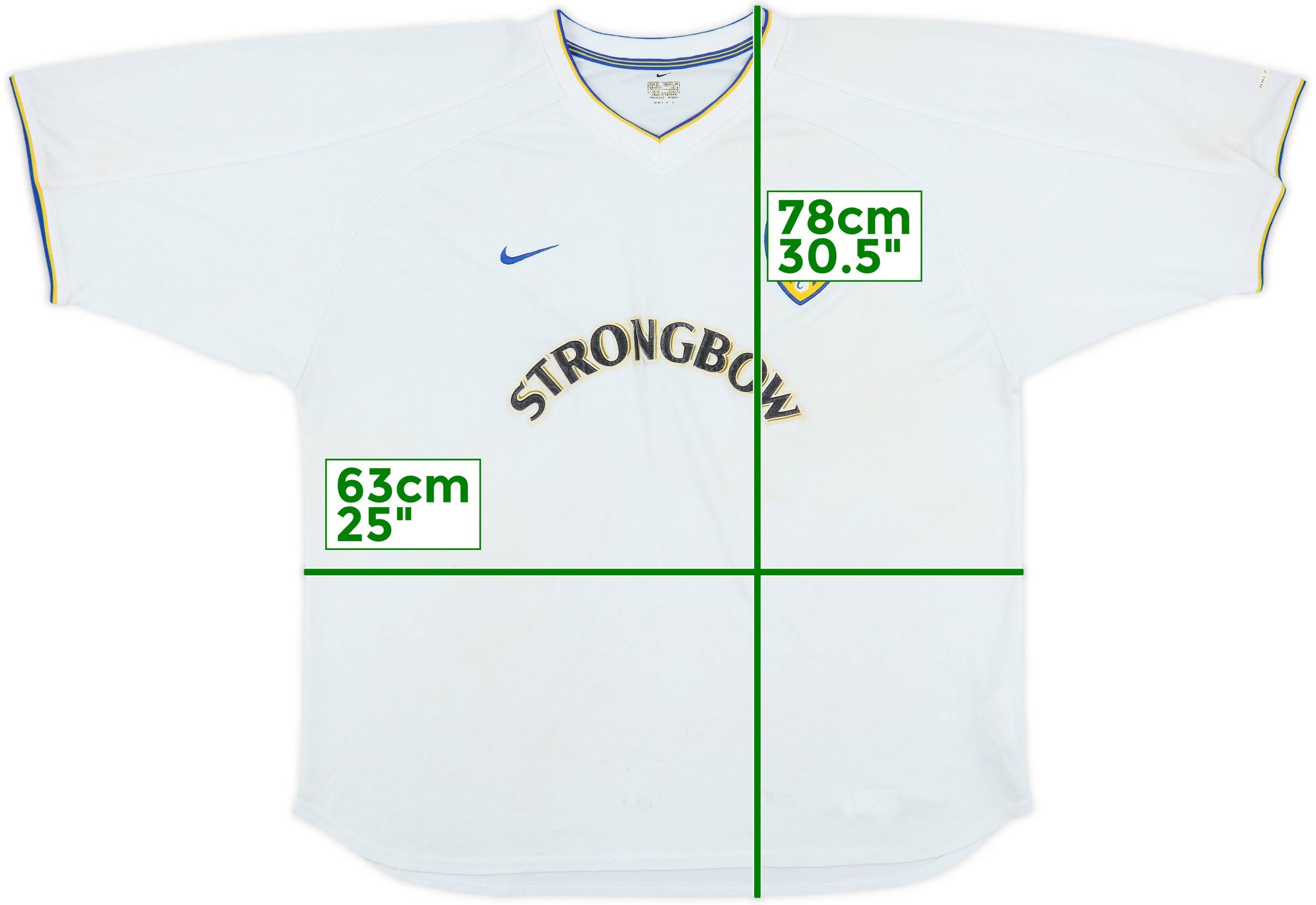 Nike Leeds United シャツ ホワイト 2000-02 Leeds United Home Shirt - 4/10 - (XL)