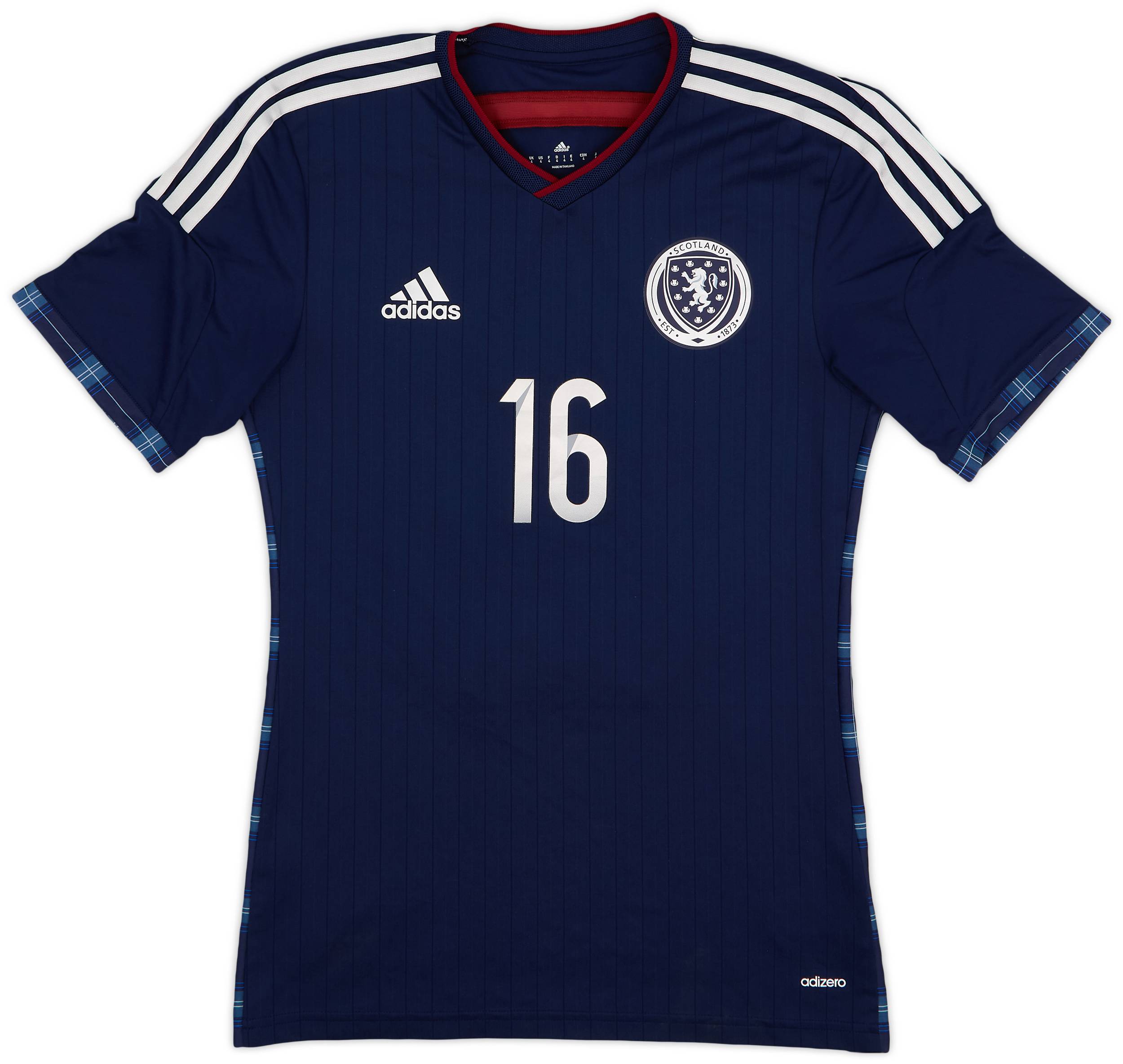 2014-15 Scotland Player Issue Home L/S Shirt #16 - 7/10 - (S)
