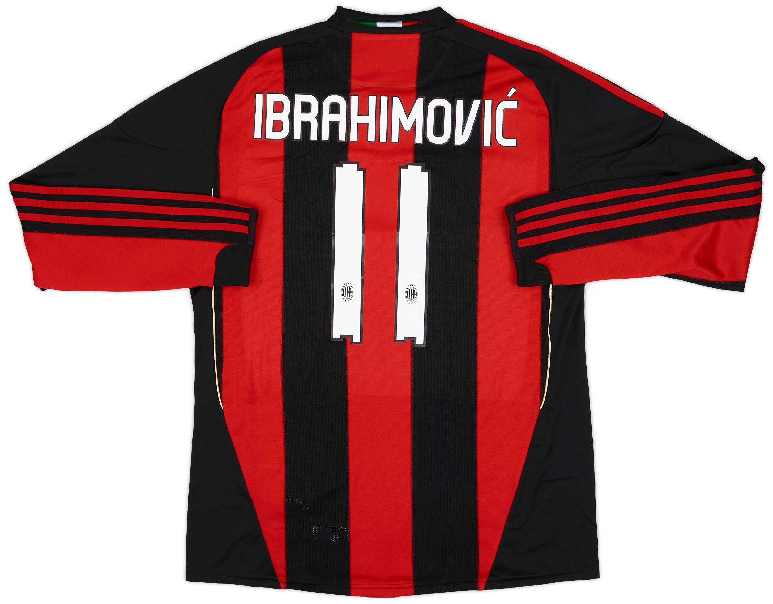 2010-11 AC Milan Home L/S Shirt Ibrahimovic #11 (L)
