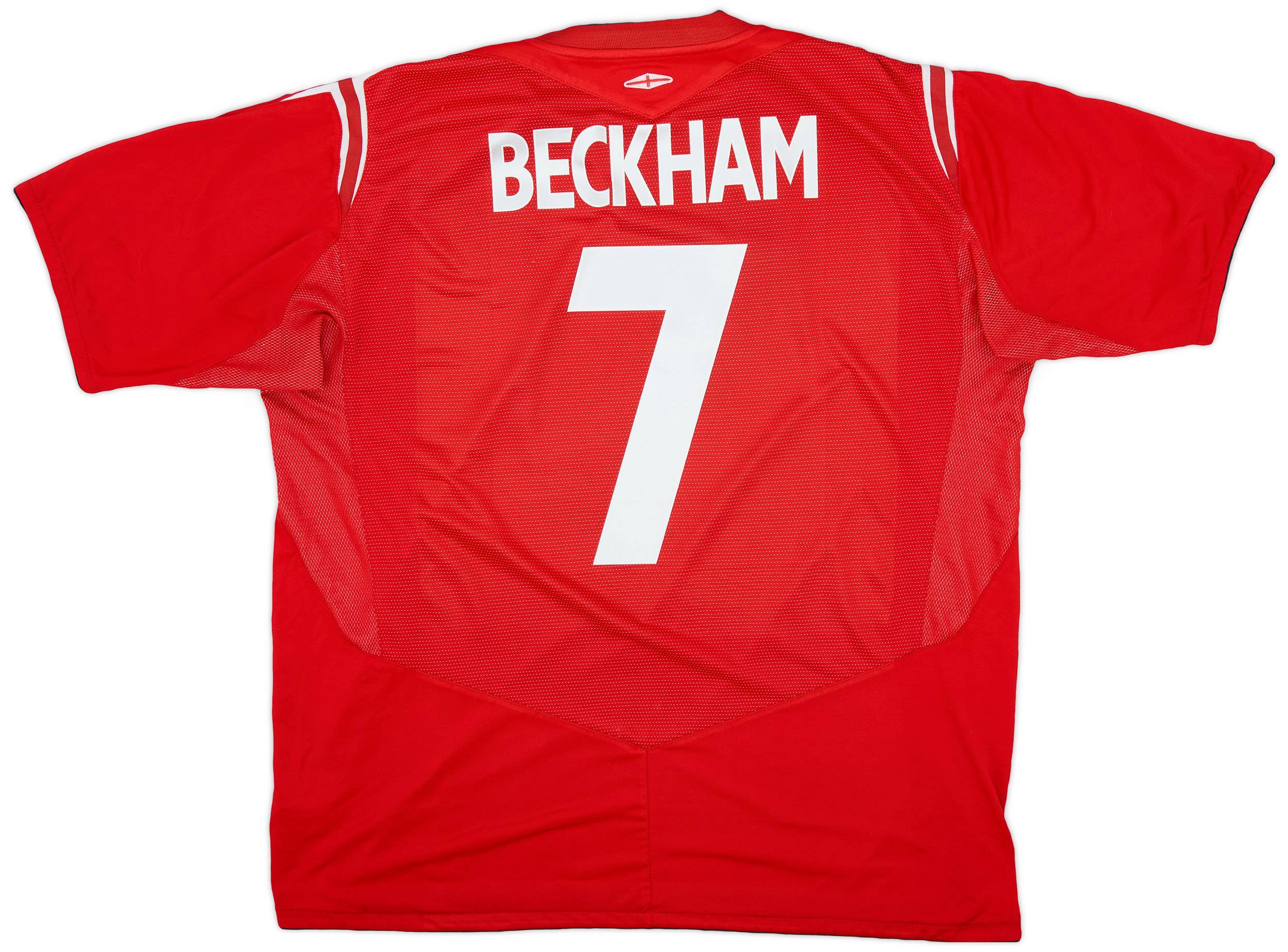 2004-06 England Away Shirt Beckham #7 - 6/10 - (XXL)