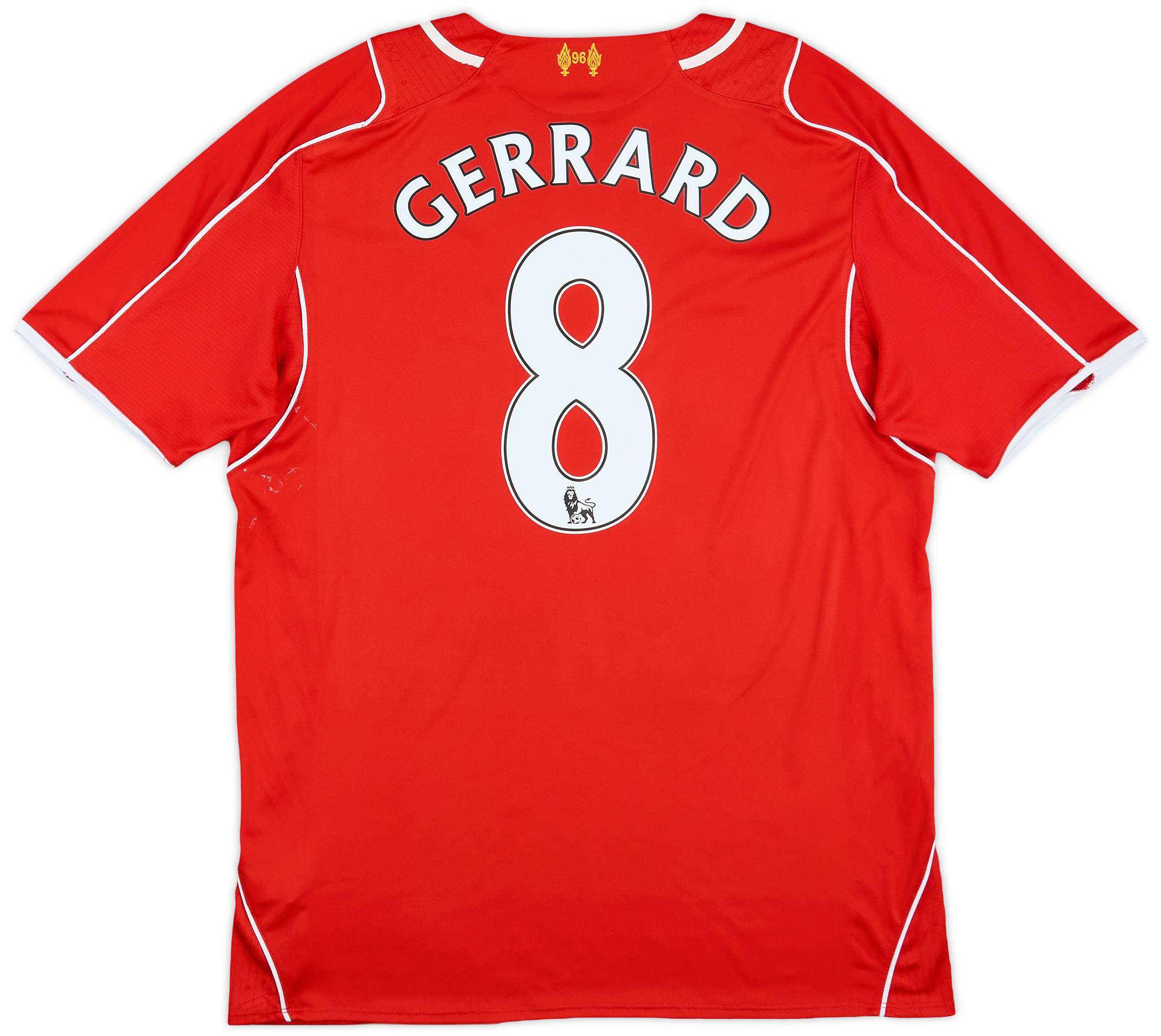 2014-15 Liverpool Home Shirt Gerrard #8 - 5/10 - (L)