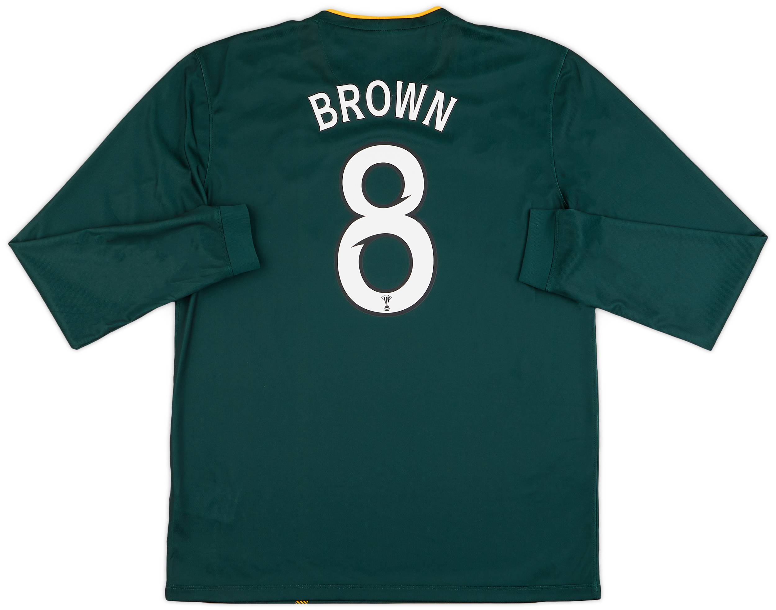 2014-15 Celtic Away L/S Shirt Brown #8 (L)