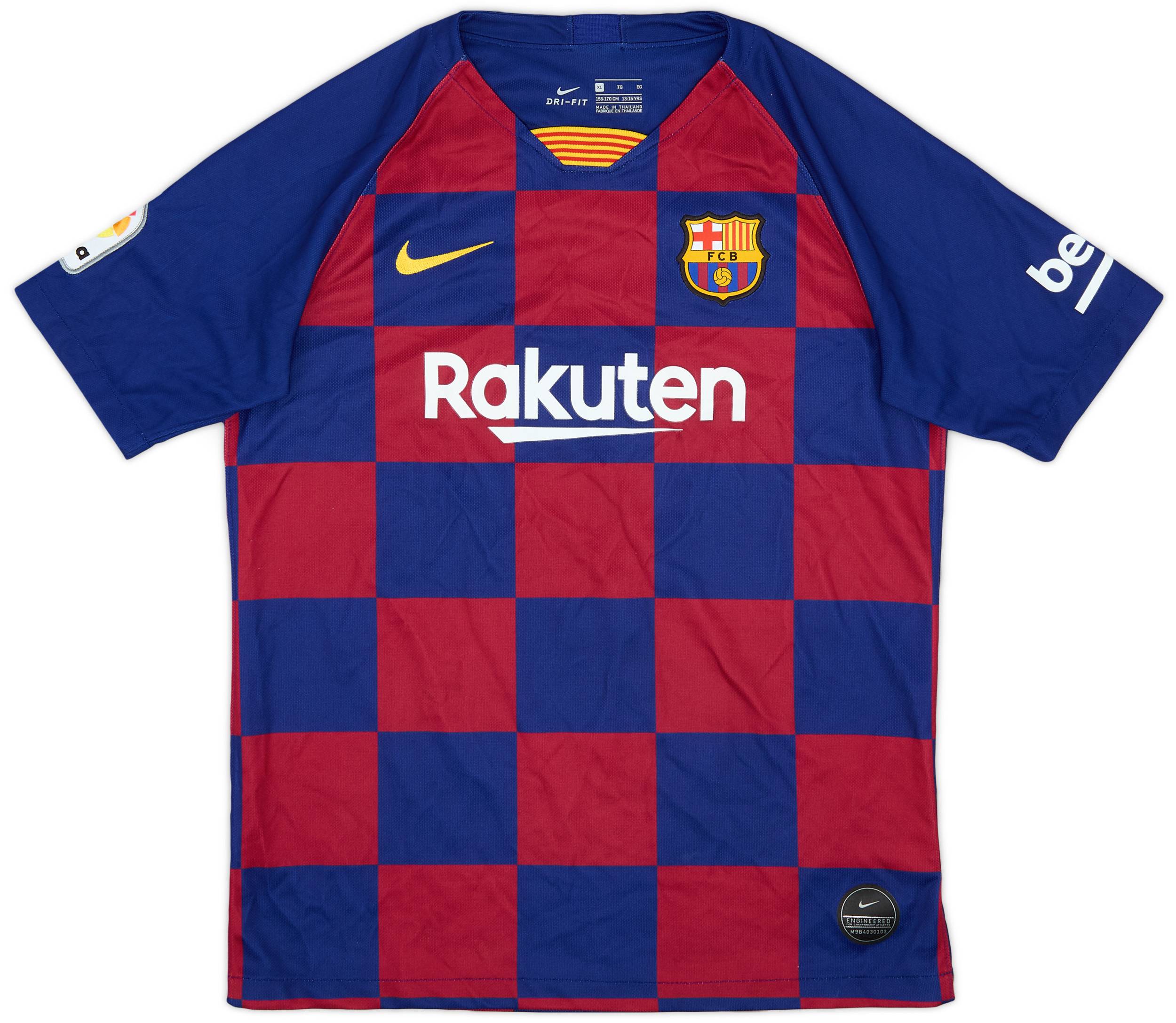 2019-20 Barcelona Home Shirt - 7/10 - (XL.Boys)