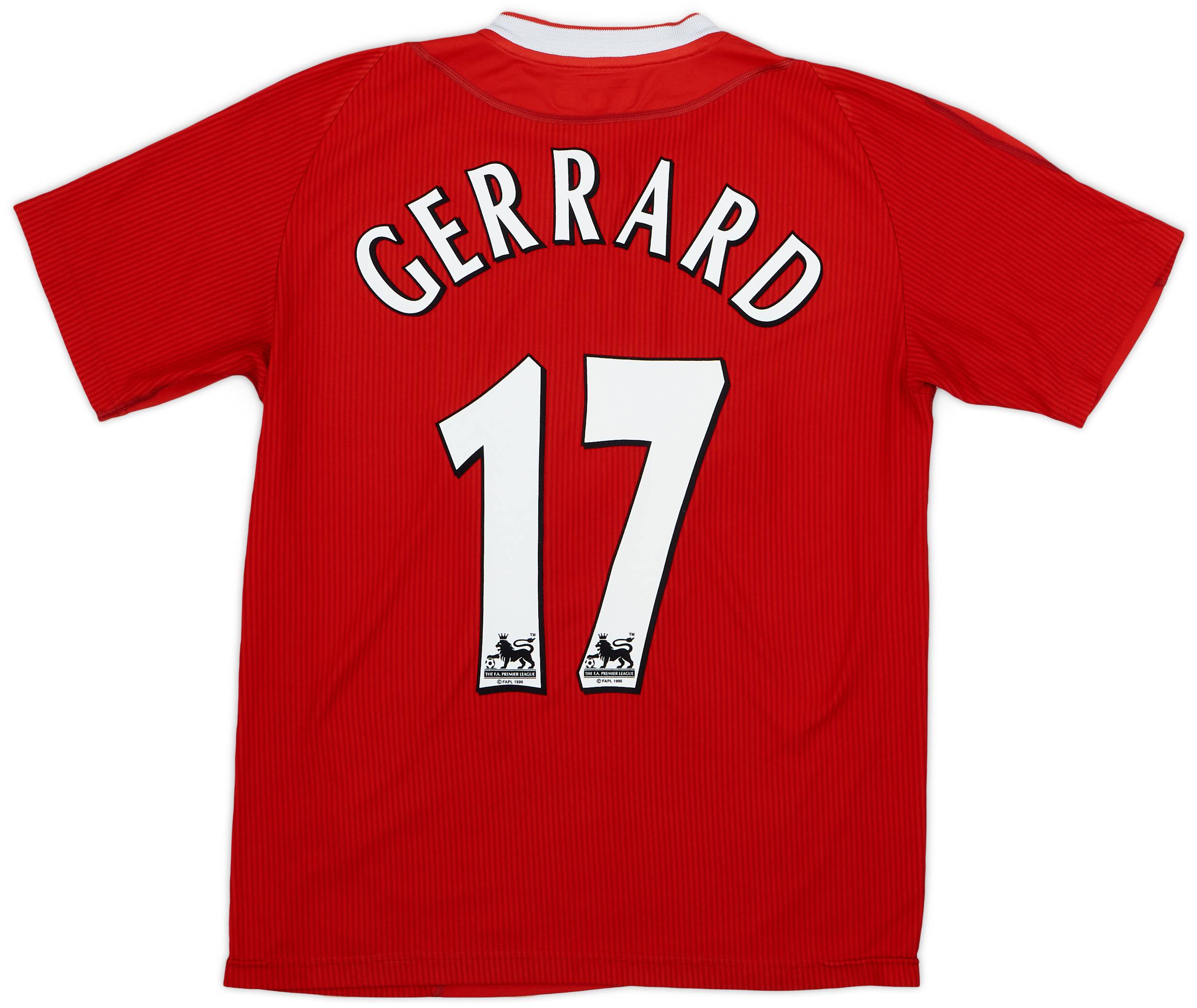 正規代理店 2002-04 (M) - 8/10 - #17 Gerrard Shirt Home Liverpool トップス