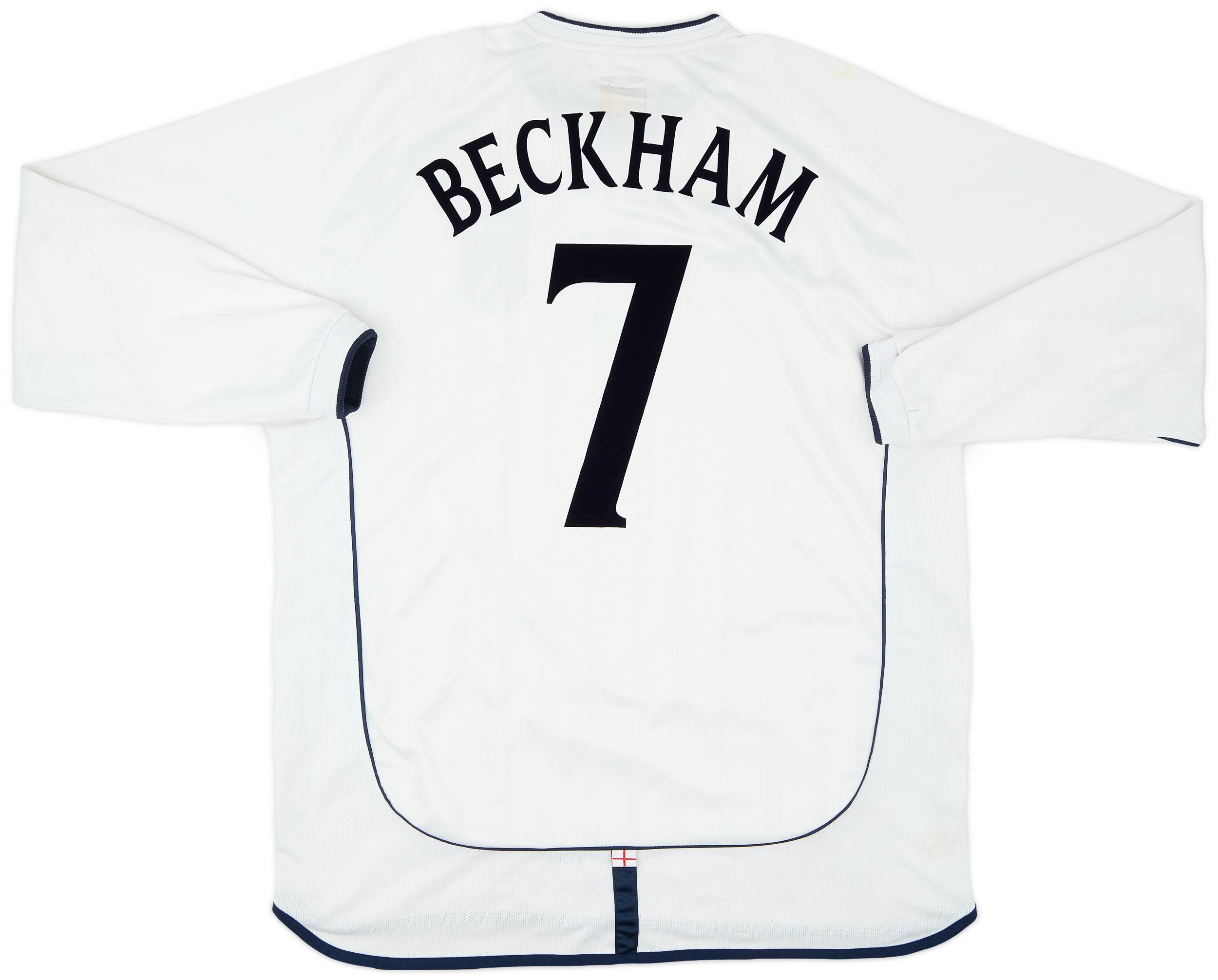 ホットマン セール - #7 Beckham Shirt L/S Home England 2001-03 4/10 (XXL) - トップス