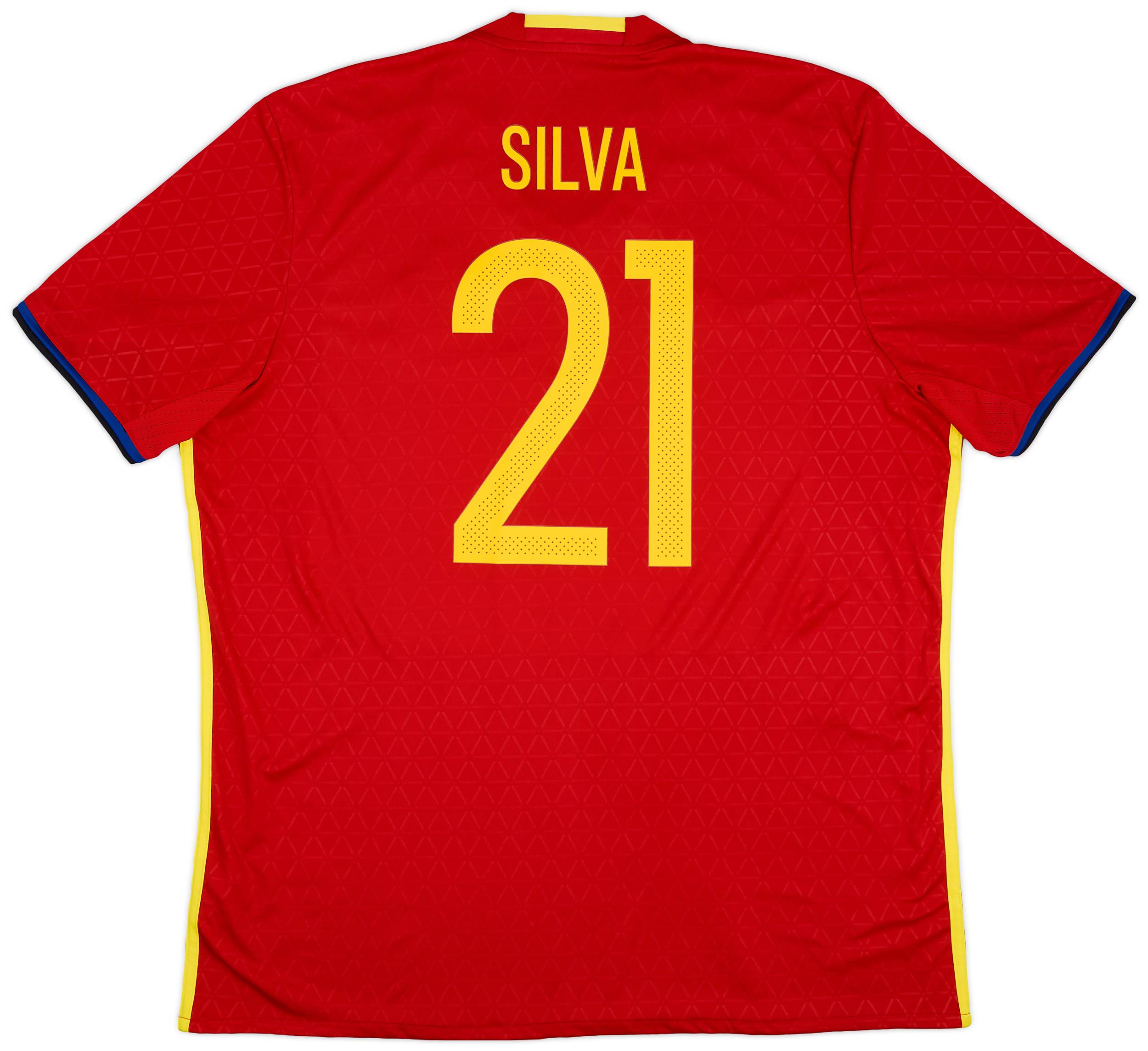 2016-17 Spain Home Shirt Silva #21 - 8/10 - (XXL)