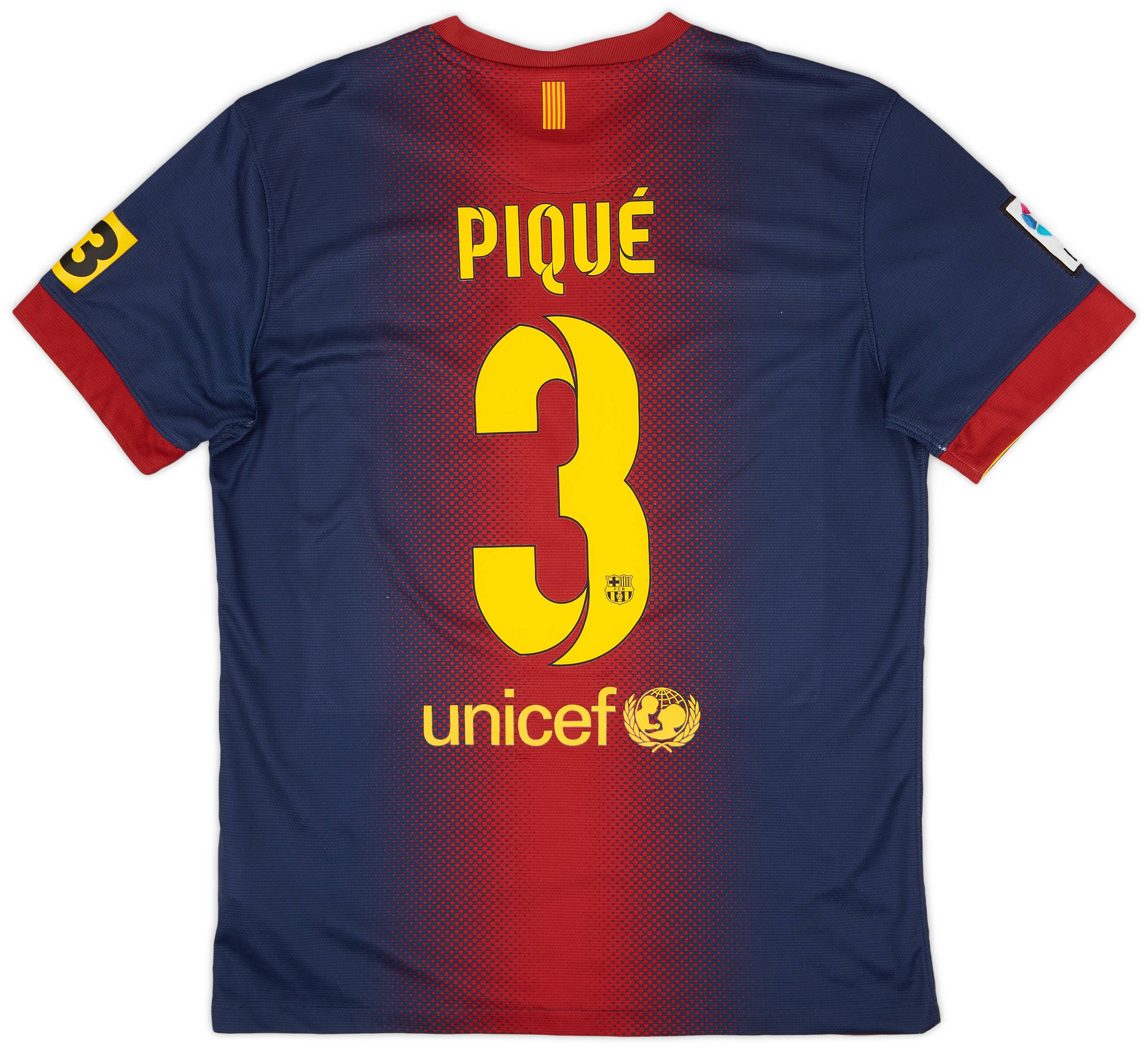 2012-13 Barcelona Home Shirt Pique #3 - 5/10 - (M)