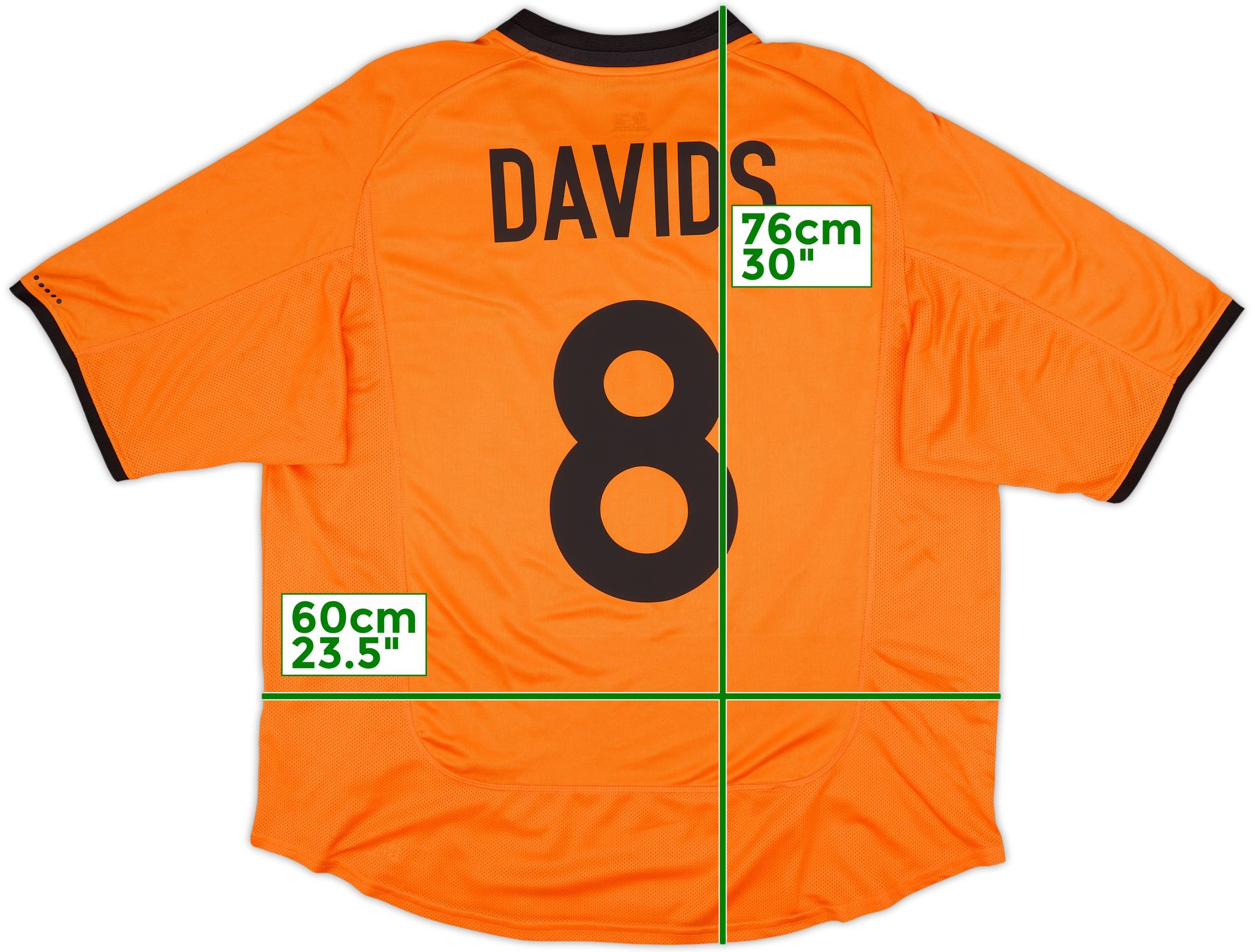 2000-02 Netherlands Home Shirt Davids #8 - 8/10 - (XL)