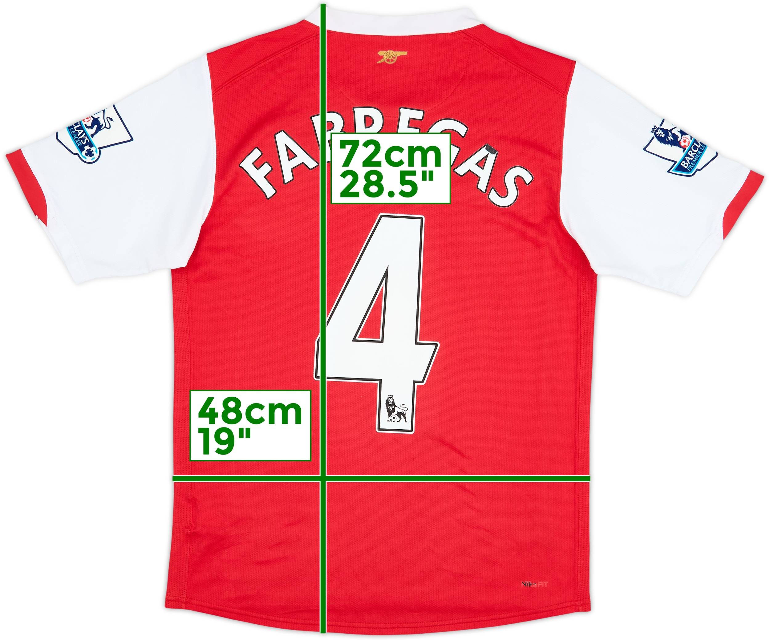 2006-08 Arsenal Home Shirt Fabregas #4 - 5/10 - (S)