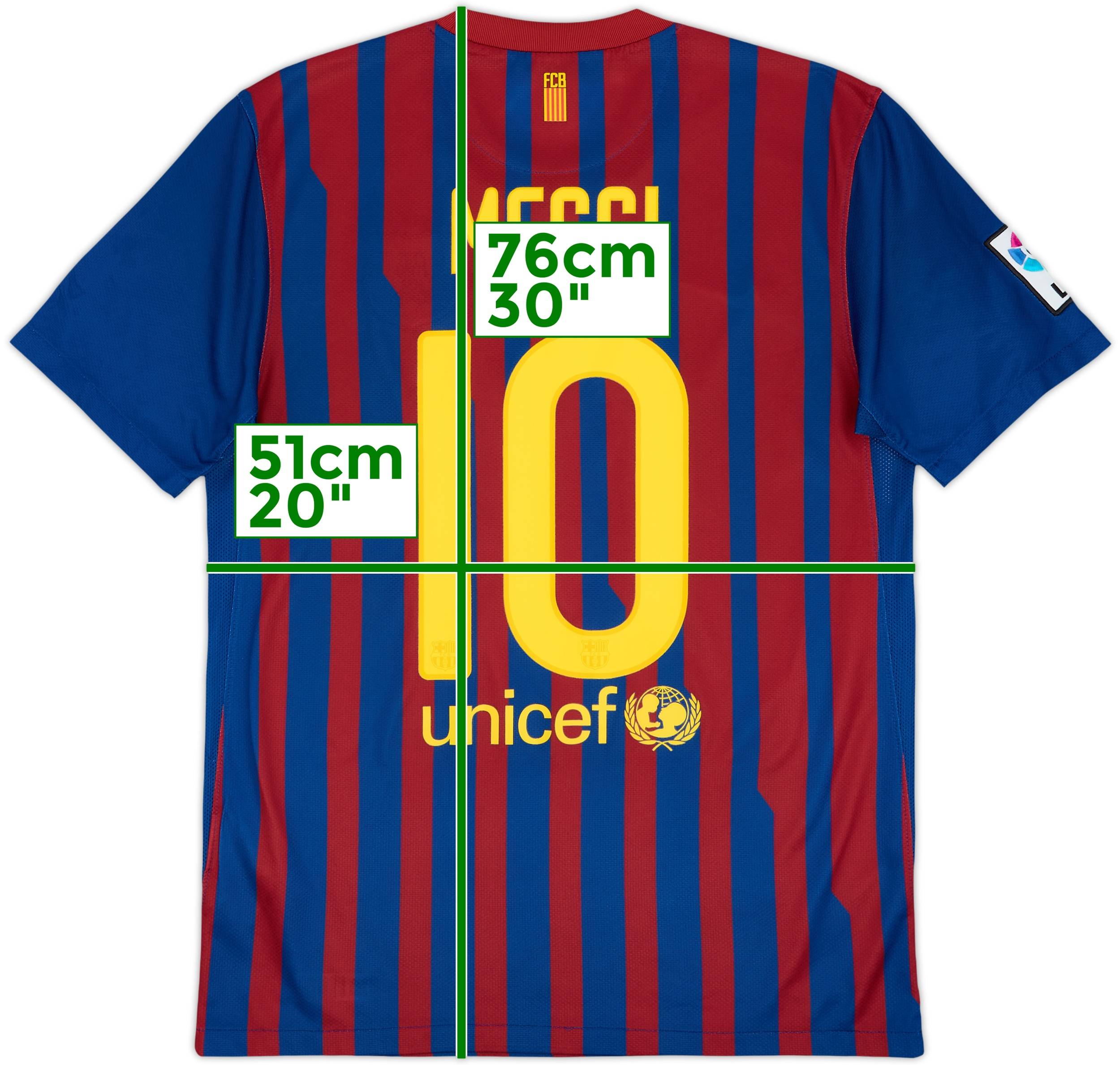 2011-12 Barcelona Home Shirt Messi #10 - 9/10 - (M)