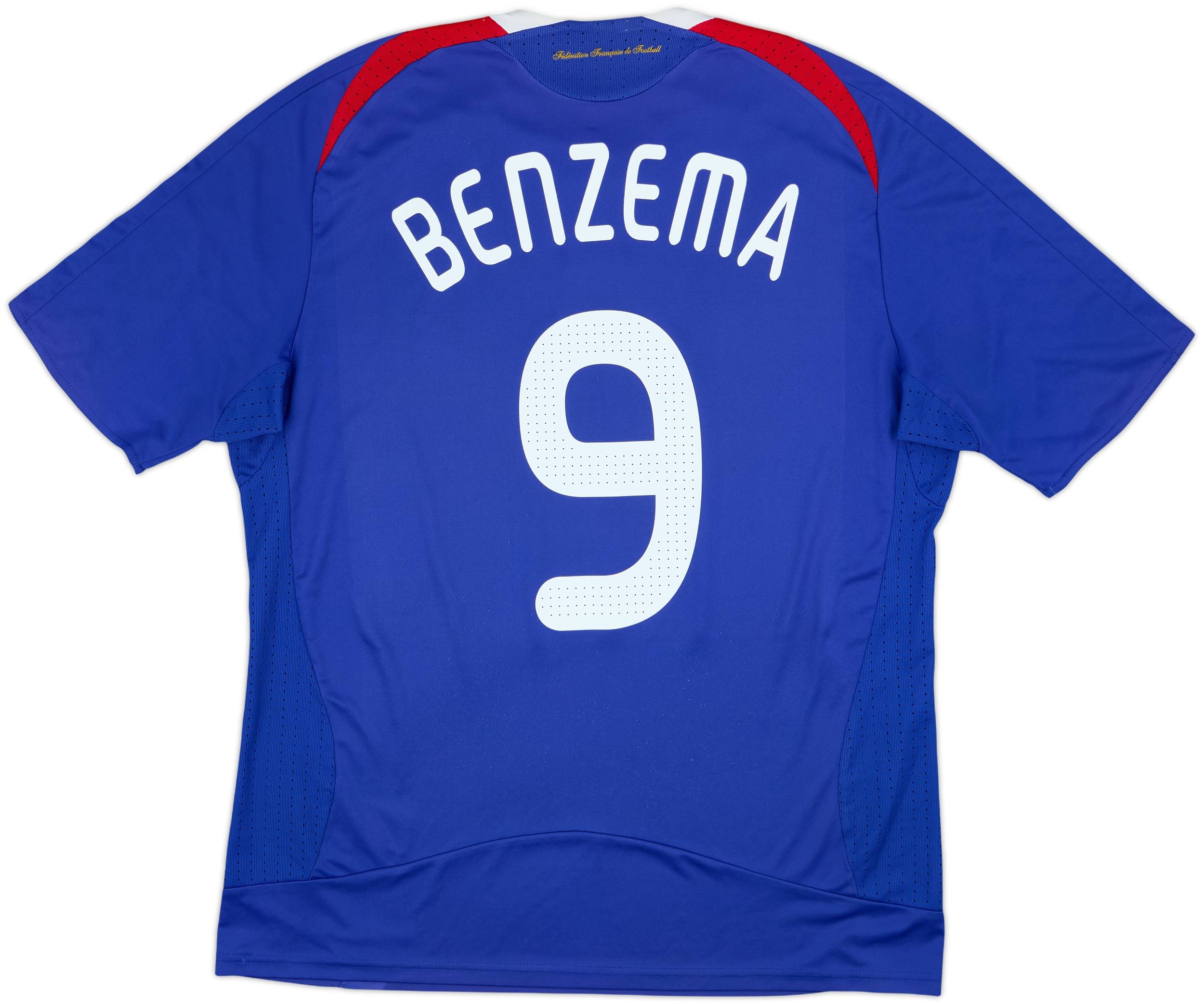 2007-08 France Home Shirt Benzema #9 - 7/10 - (L)