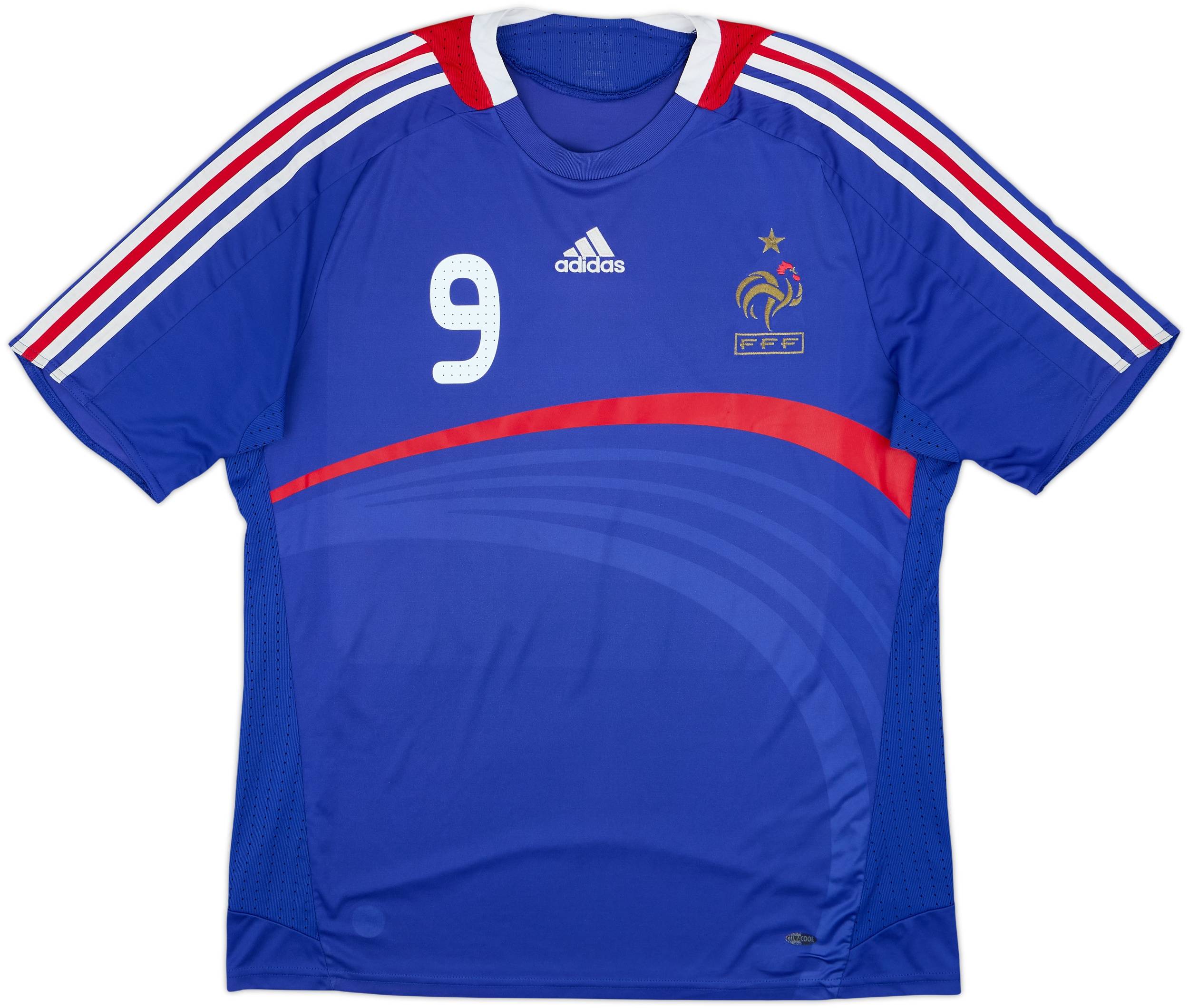 2007-08 France Home Shirt Benzema #9 - 7/10 - (L)
