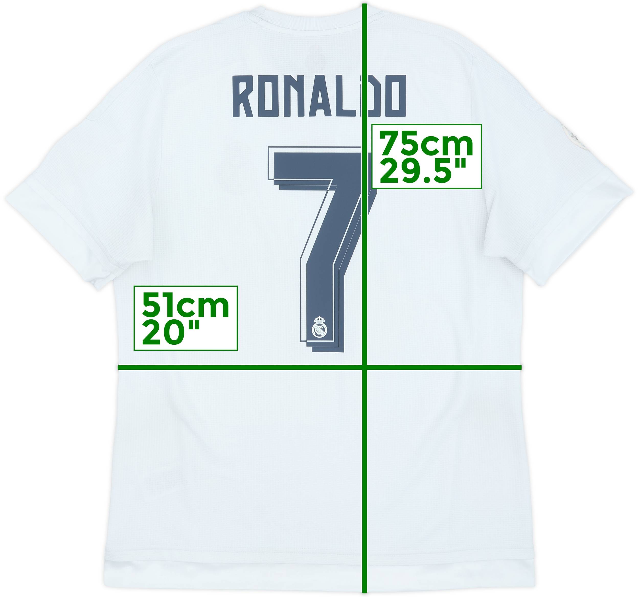 2015-16 Real Madrid Home Shirt Ronaldo #7 - 5/10 - (L)