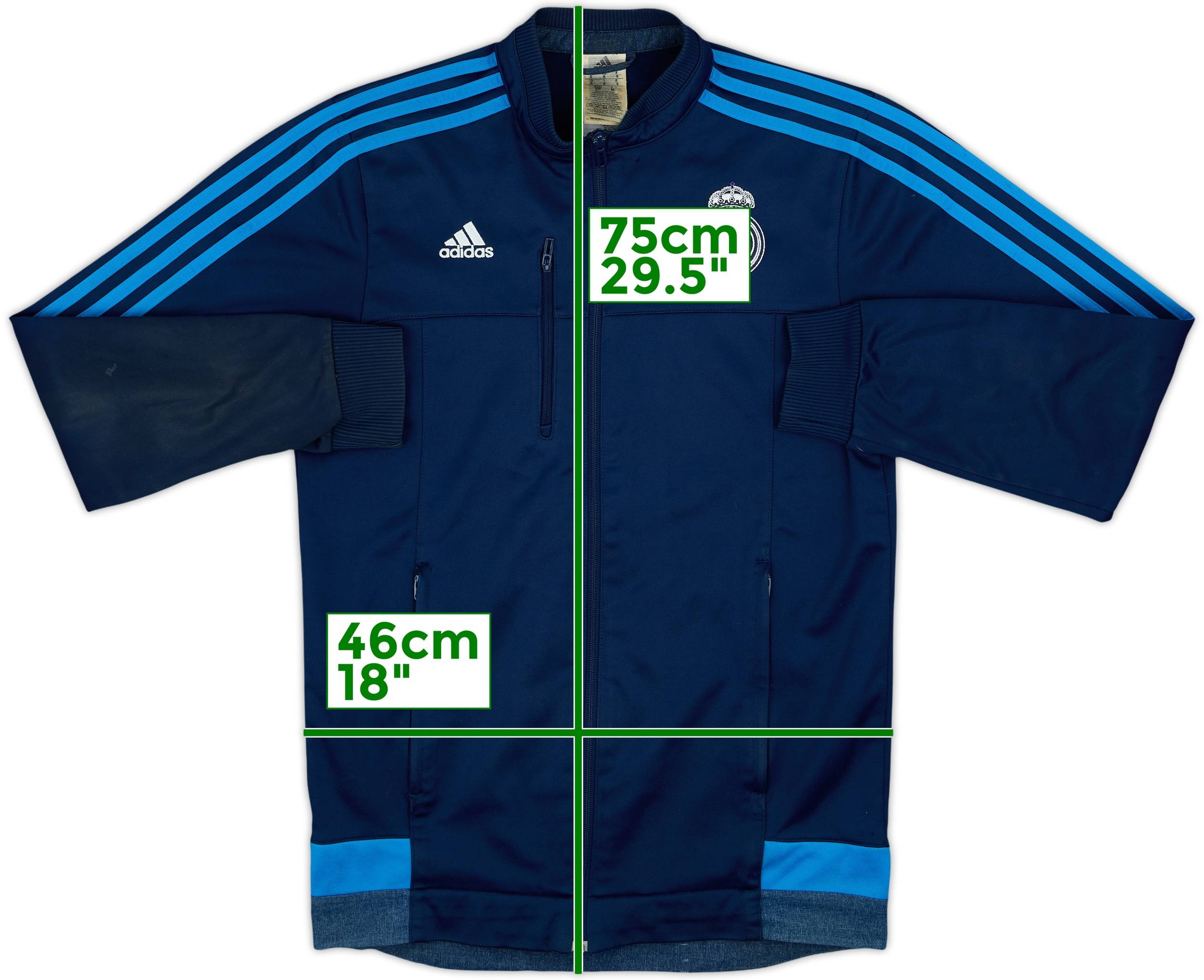 ウェア adidas Real Madrid Anthem Jacket 2015-16 2015-16 Real Madrid adidas Track Jacket - 8/10 - (S)